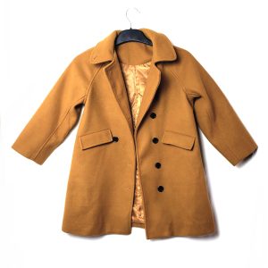 Стильне помаранчеве пальто для дівчинки 6-7 років - осінній тренч ідеальний стан