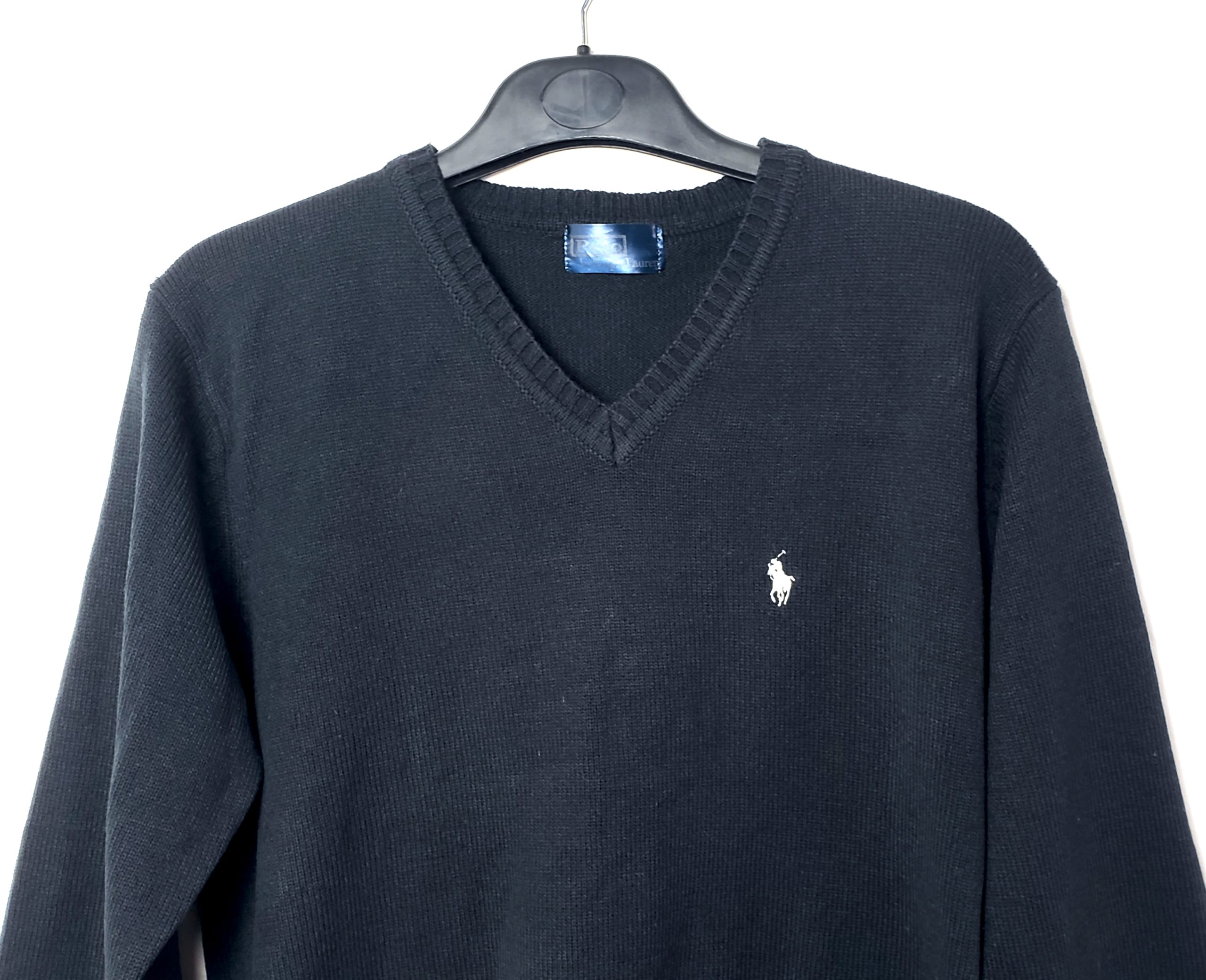 Темно-синій чоловічий пуловер з V-подібним вирізом - якісний акриловий светр розмір L 4 Темно-синій чоловічий пуловер з V-подібним вирізом - якісний акриловий светр розмір L - Зображення 4