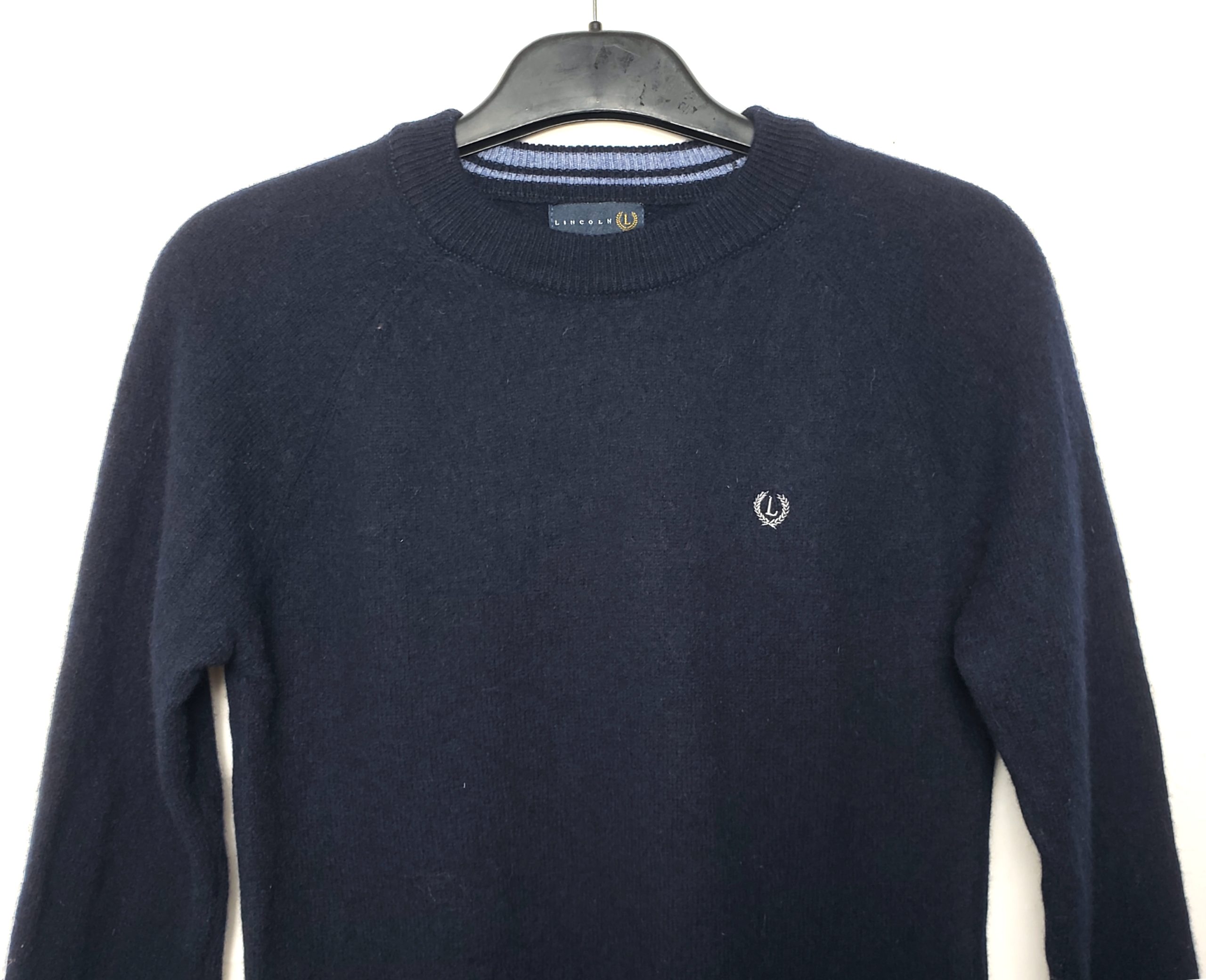 Чоловічий шерстяний светр Lincoln темно-синій - класичний стиль для офісу та повсякдення 3 Чоловічий шерстяний светр Lincoln темно-синій - класичний стиль для офісу та повсякдення - Зображення 3