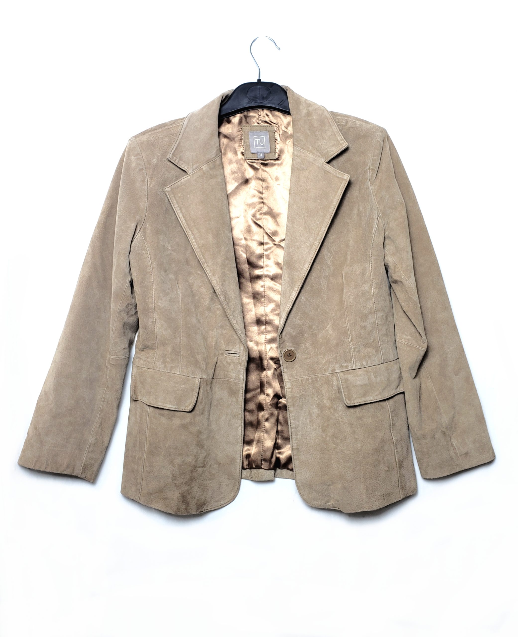 Коричневий шкіряний піджак TU - класичний жіночий блейзер з натуральної шкіри 1 Коричневий шкіряний піджак TU - класичний жіночий блейзер з натуральної шкіри