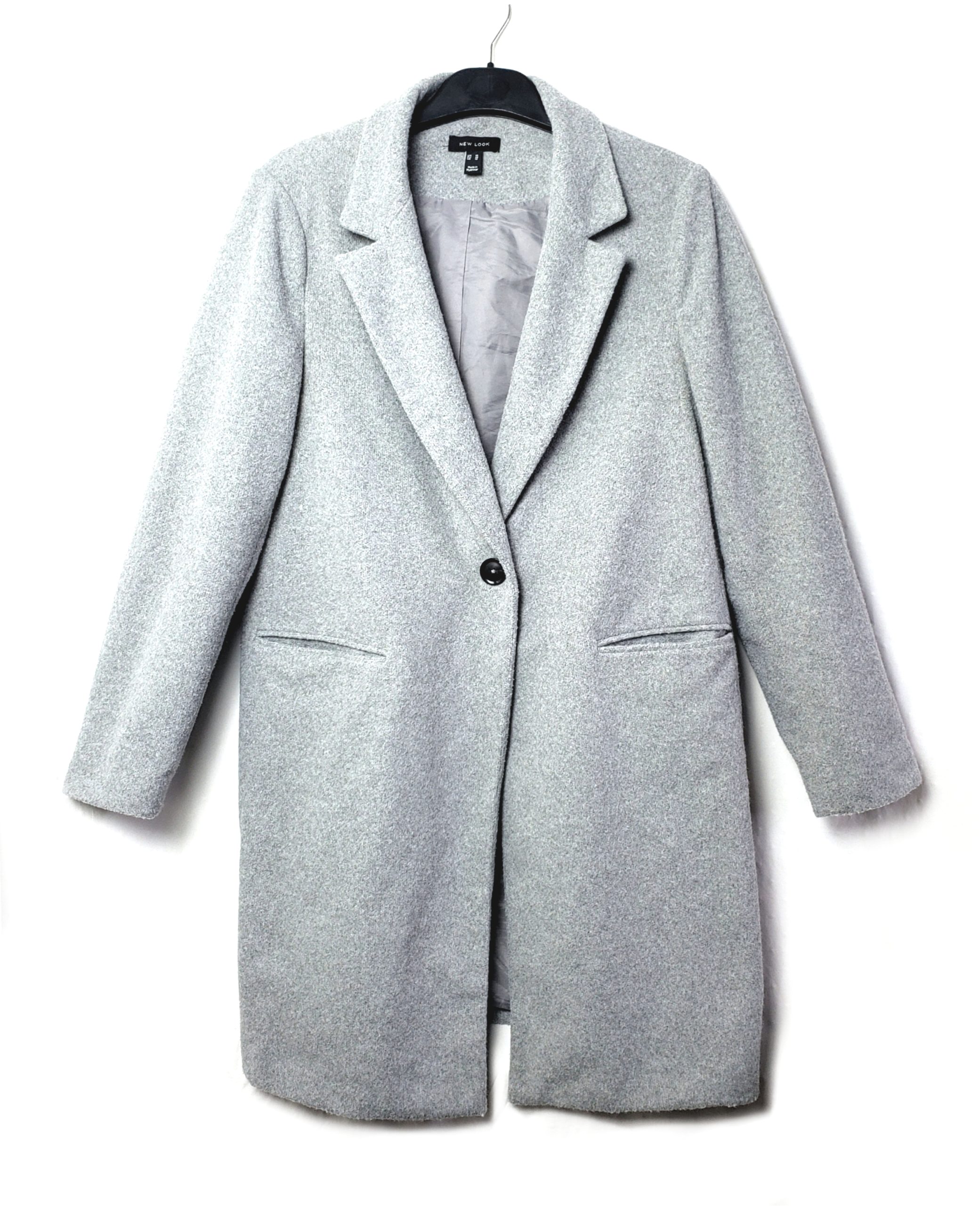 Сіре жіноче пальто New Look - класичне пальто в ідеальному стані 1 Сіре жіноче пальто New Look - класичне пальто в ідеальному стані