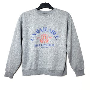 Сірий світшот з написом - вживаний одяг для повсякденного стилю та осінньо-зимового сезону