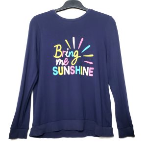 Темно-синій лонгслів з принтом Bring Me Sunshine - повсякденний одяг для активного життя