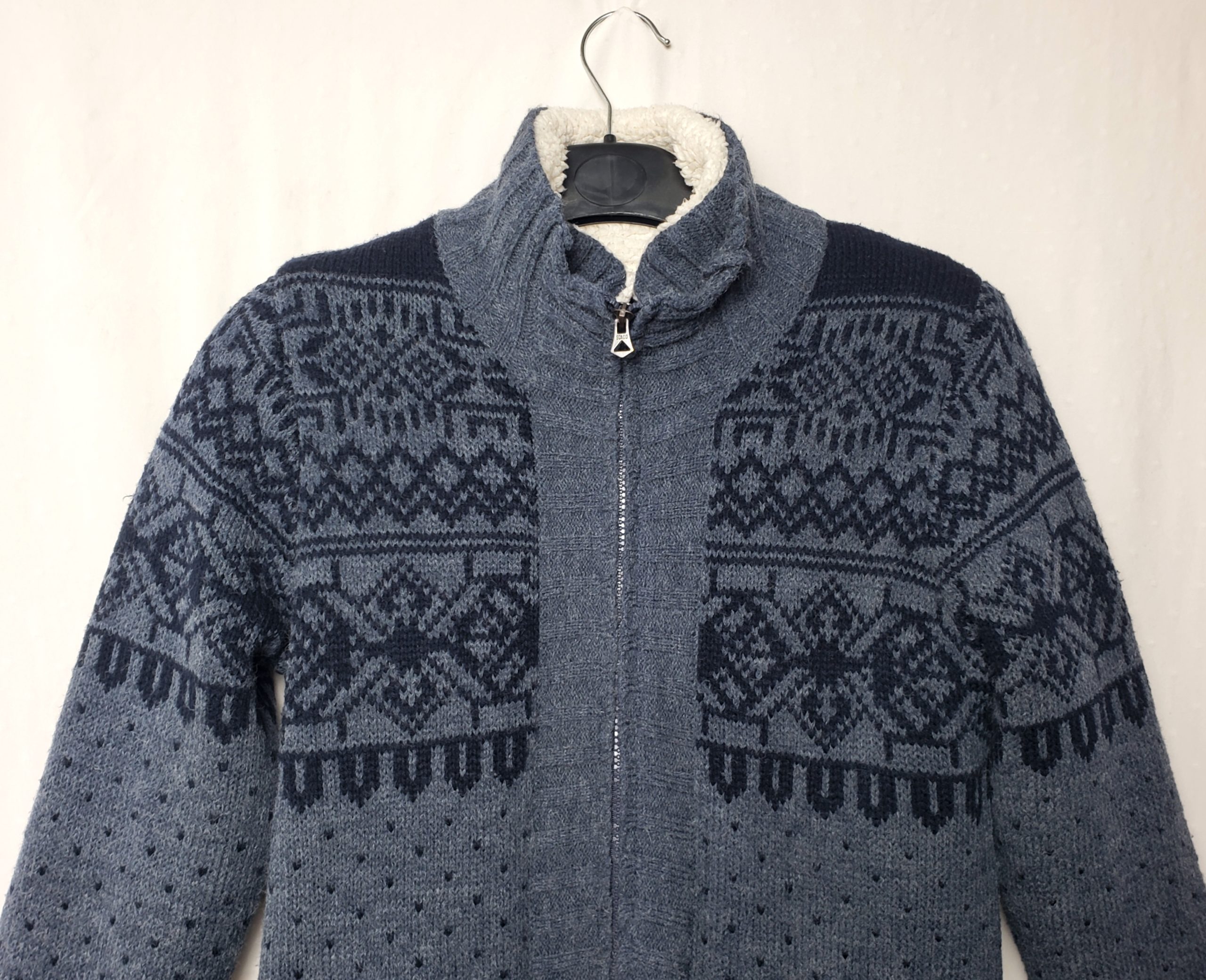 Синій в'язаний кардиган SoulCal з норвезьким орнаментом - зимовий одяг для повсякденного носіння 4 Синій в'язаний кардиган SoulCal з норвезьким орнаментом - зимовий одяг для повсякденного носіння - Зображення 4