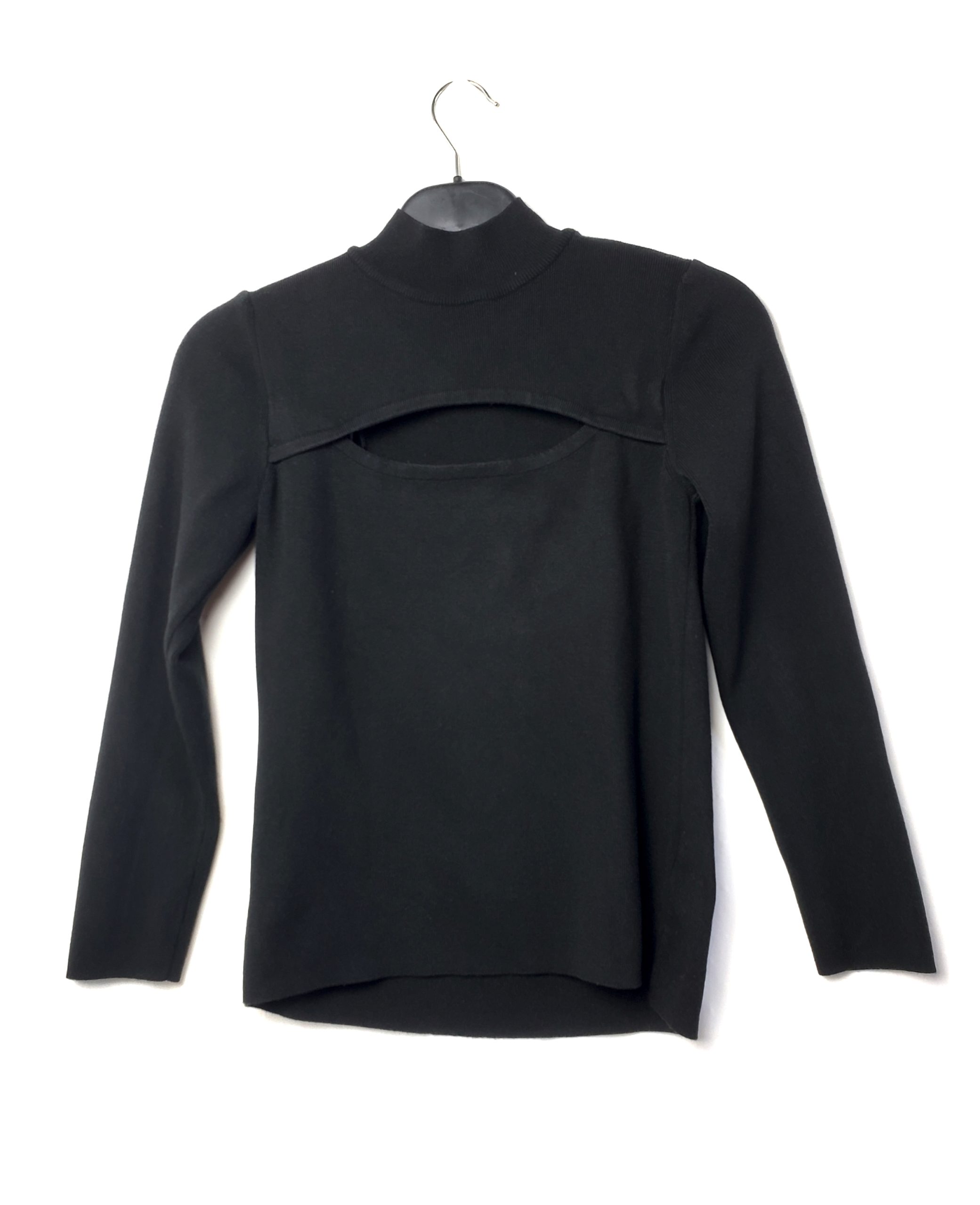 Чорна жіноча кофта ET VOUS з вирізом - елегантний светр з довгим рукавом розмір 12 8 Чорна жіноча кофта ET VOUS з вирізом - елегантний светр з довгим рукавом розмір 12 - Зображення 8