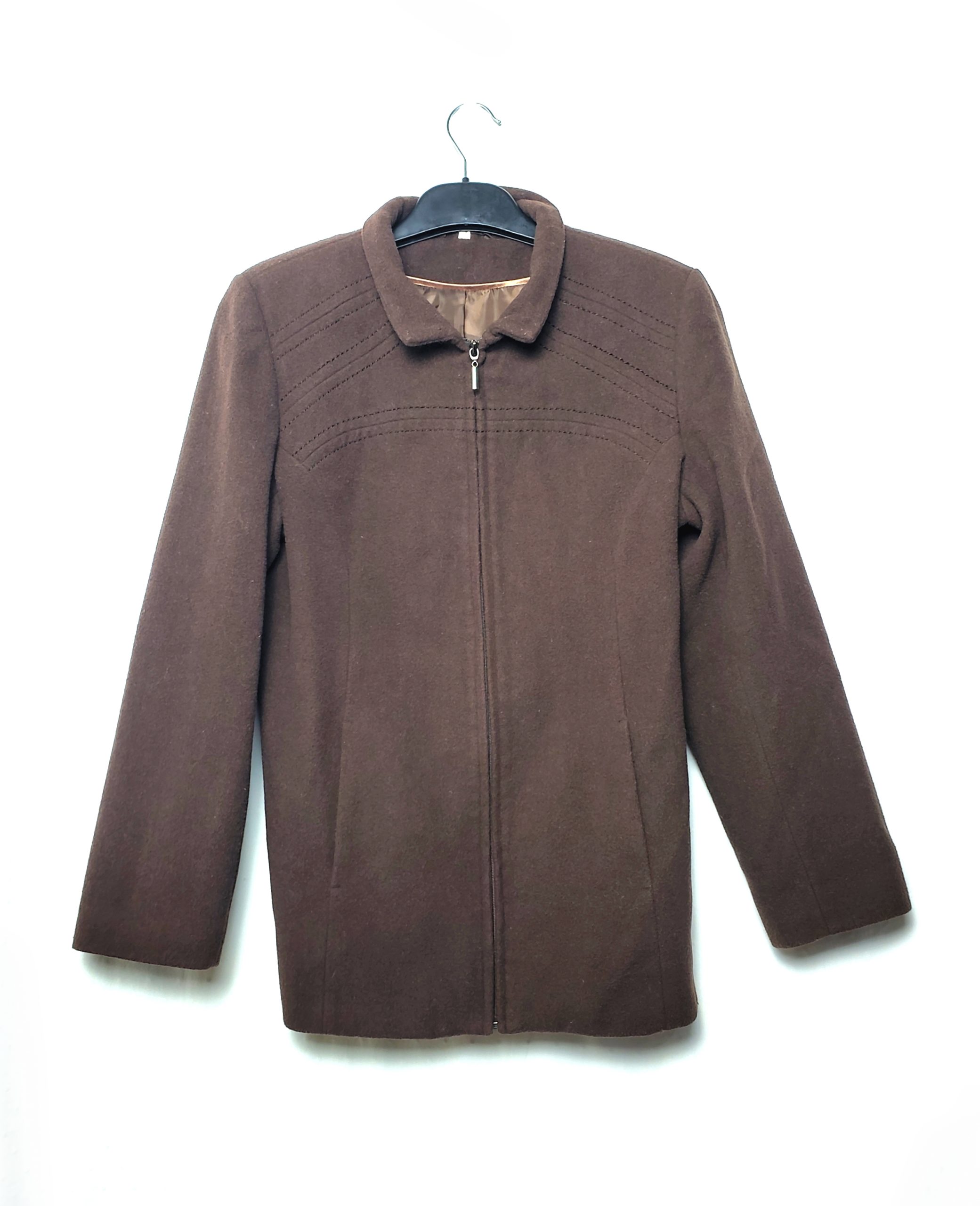 Коричнева куртка Klass Collection з шерсті - класична жіноча куртка розмір 42 2 Коричнева куртка Klass Collection з шерсті - класична жіноча куртка розмір 42 - Зображення 2