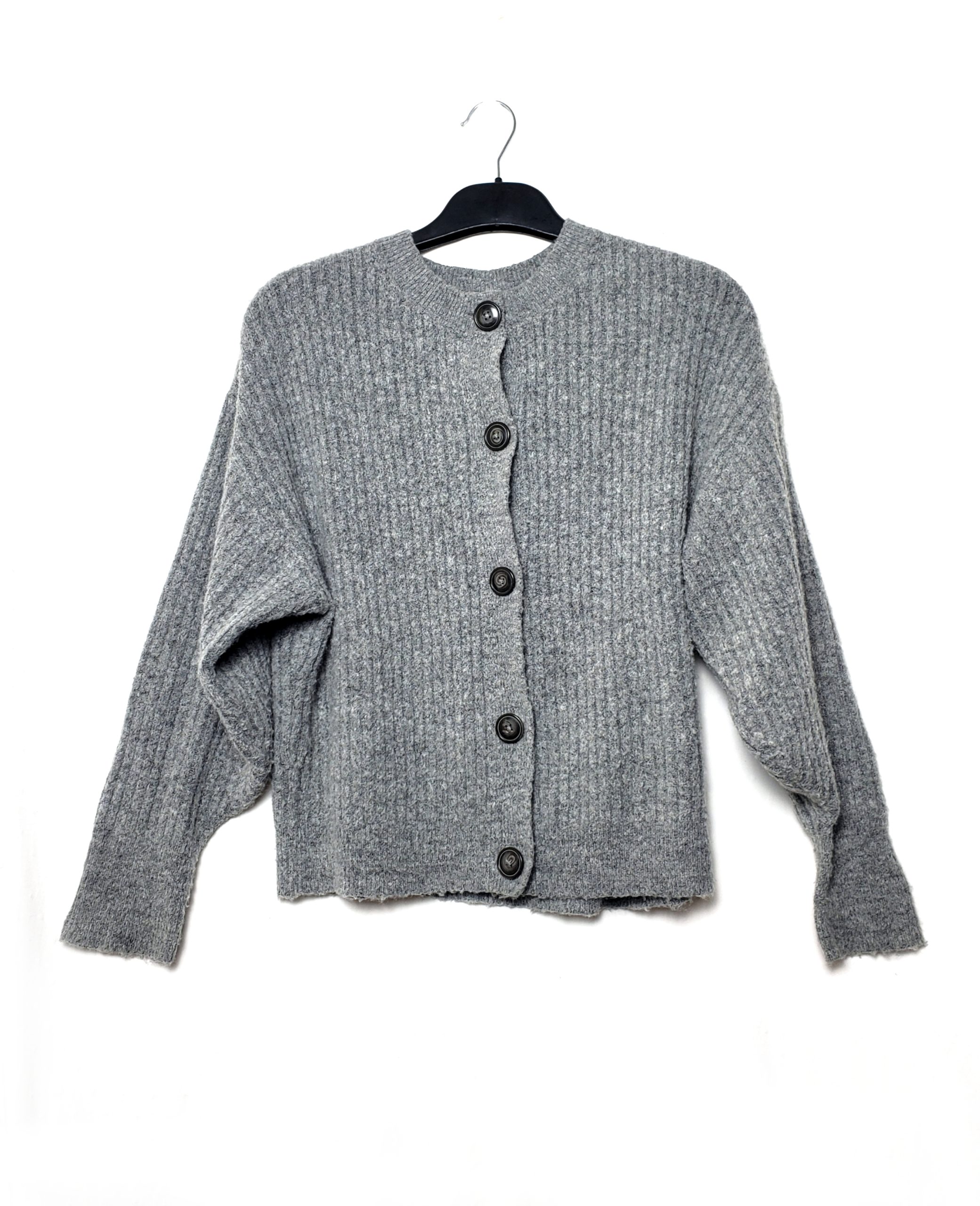 Сірий в'язаний кардиган H&M - ідеальний для офісу та повсякденного стилю 2 Сірий в'язаний кардиган H&M - ідеальний для офісу та повсякденного стилю - Зображення 2
