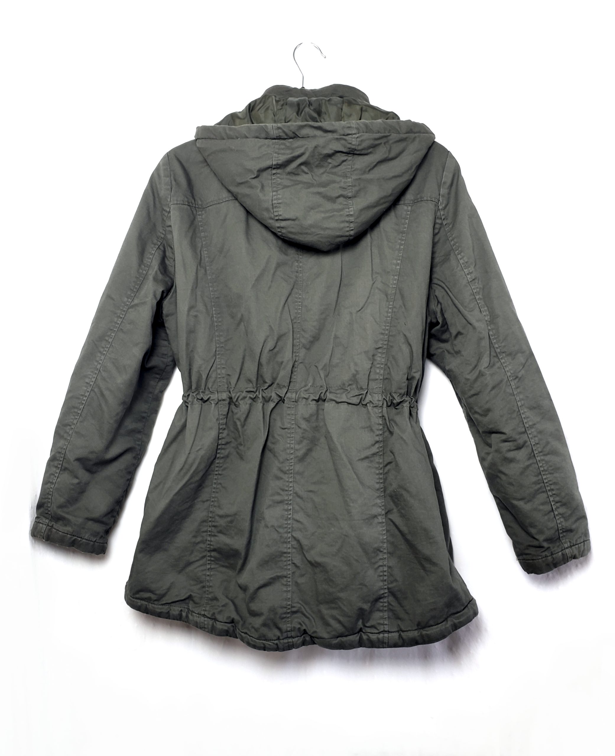 Жіноча куртка хакі з капюшоном Identity - бавовняна парка вживана розмір 42 3 Жіноча куртка хакі з капюшоном Identity - бавовняна парка вживана розмір 42 - Зображення 3