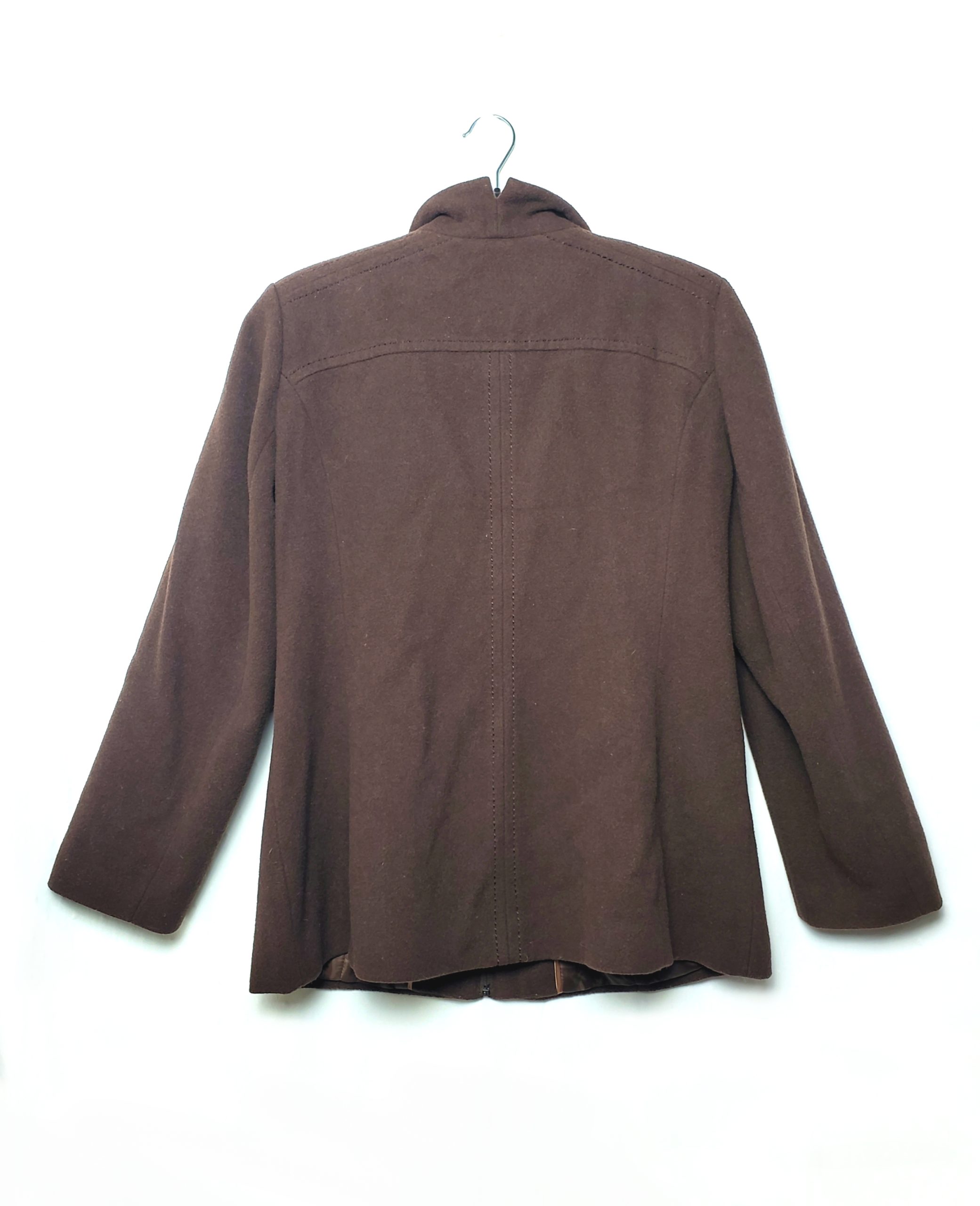 Коричнева куртка Klass Collection з шерсті - класична жіноча куртка розмір 42 3 Коричнева куртка Klass Collection з шерсті - класична жіноча куртка розмір 42 - Зображення 3