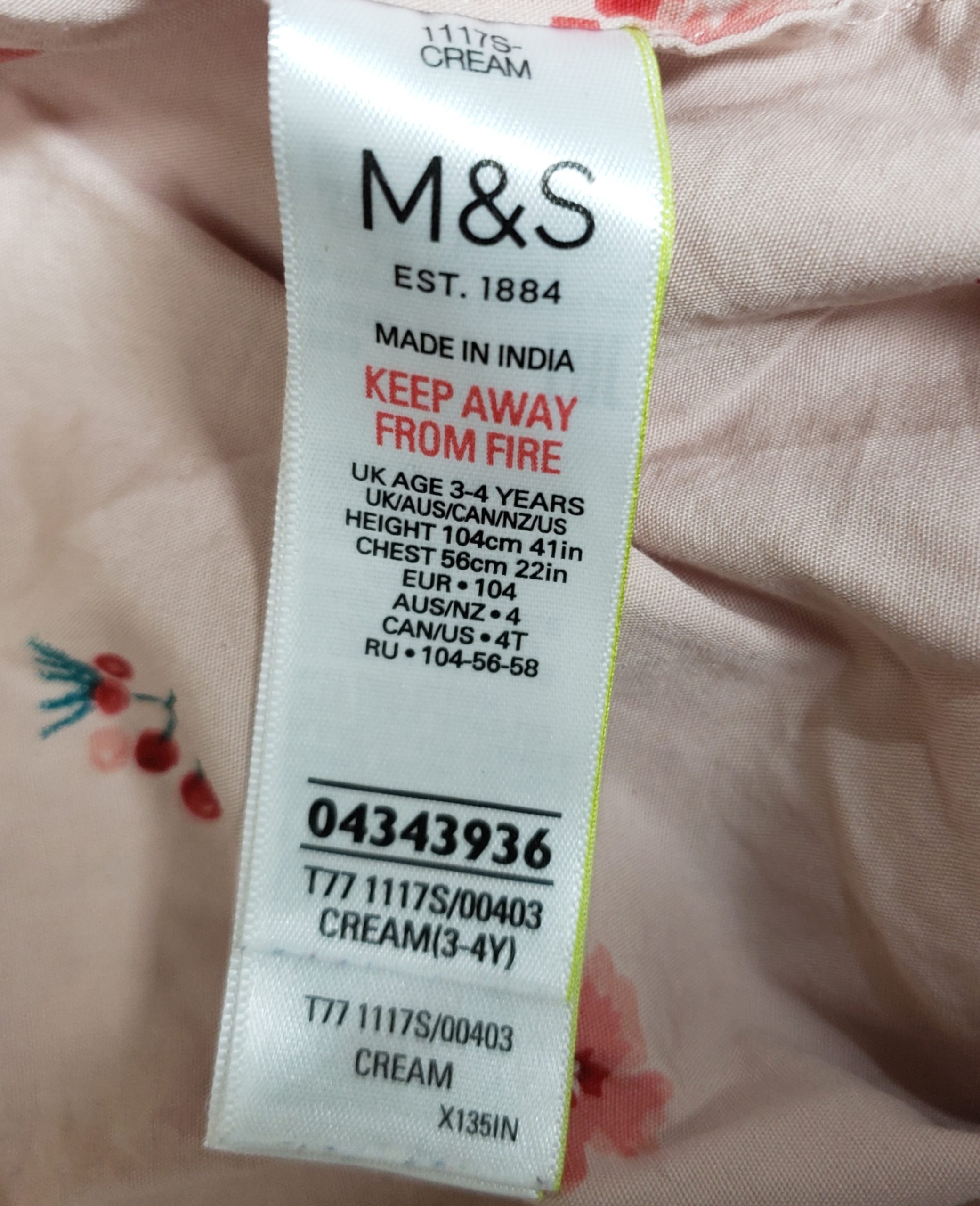 Дитяча жилетка M&S з капюшоном для дівчинки 3-4 роки - білий хутряний жилет з квітковою підкладкою 5 Дитяча жилетка M&S з капюшоном для дівчинки 3-4 роки - білий хутряний жилет з квітковою підкладкою - Зображення 5
