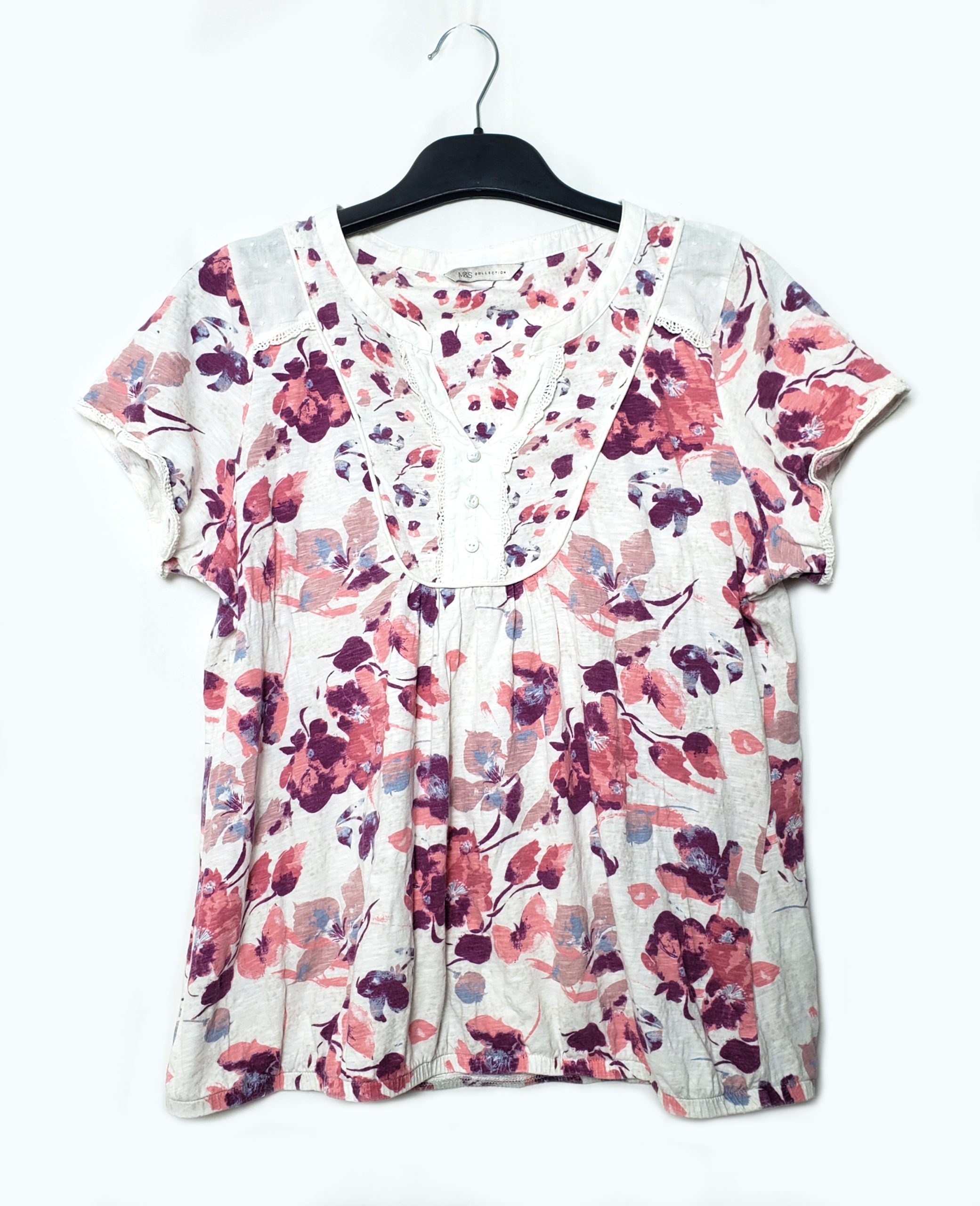 Літня блуза M&S з квітковим принтом - ідеальна для щоденного носіння та відпустки 1 Літня блуза M&S з квітковим принтом - ідеальна для щоденного носіння та відпустки