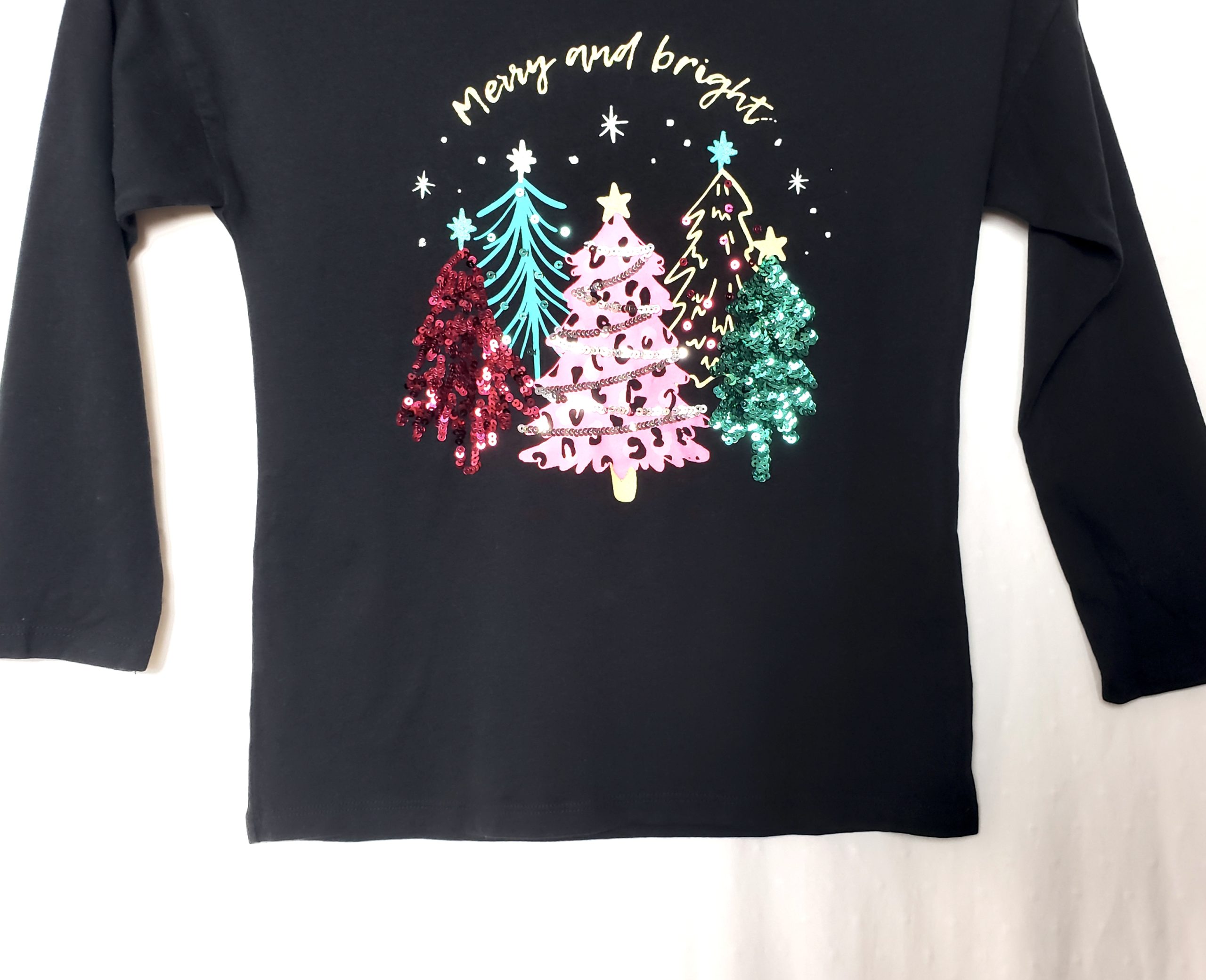 Стильна чорна кофтинка Next з паєтками - модний святковий лонгслів для дівчинки 8 років 5 Стильна чорна кофтинка Next з паєтками - модний святковий лонгслів для дівчинки 8 років - Зображення 5