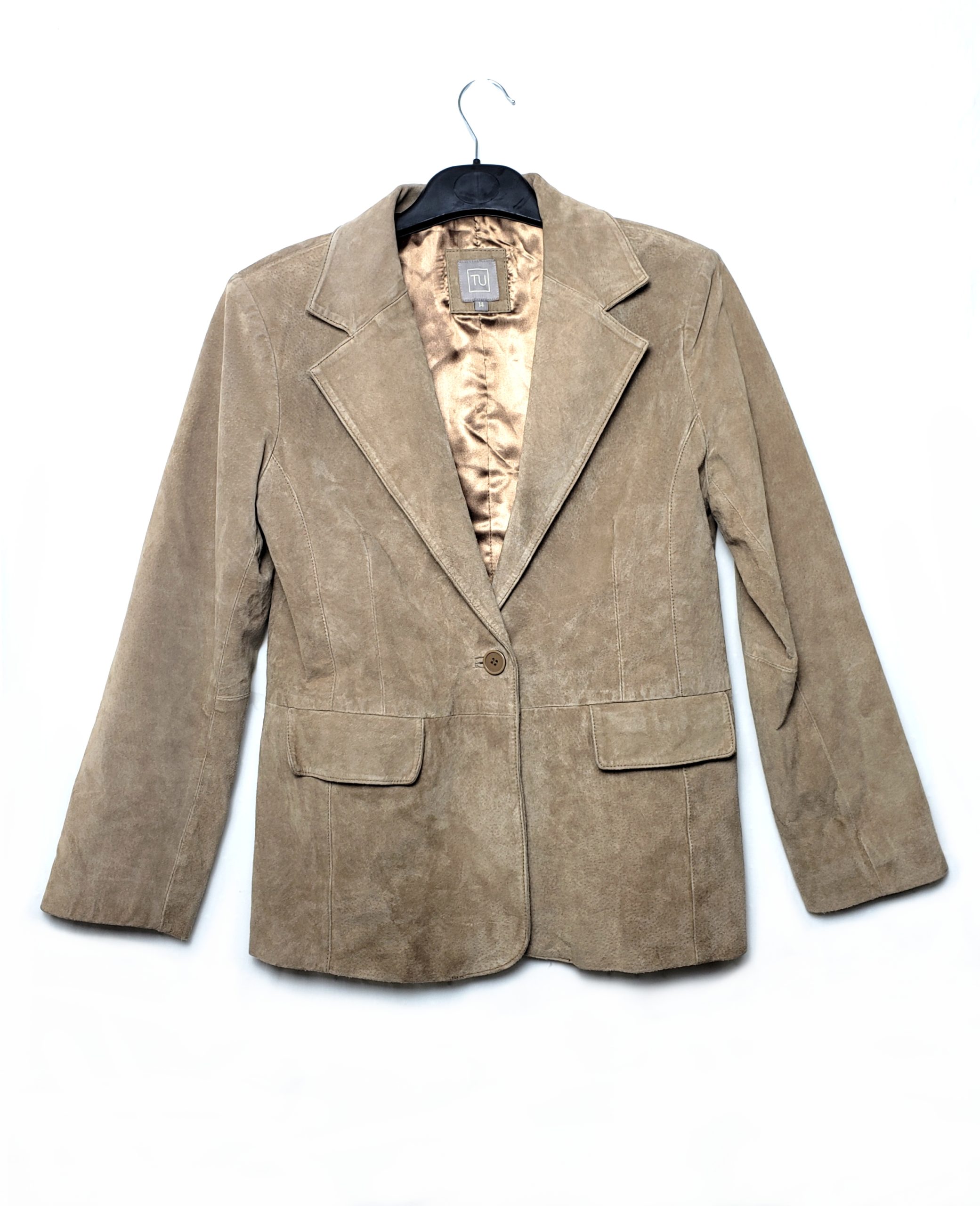 Коричневий шкіряний піджак TU - класичний жіночий блейзер з натуральної шкіри 2 Коричневий шкіряний піджак TU - класичний жіночий блейзер з натуральної шкіри - Зображення 2