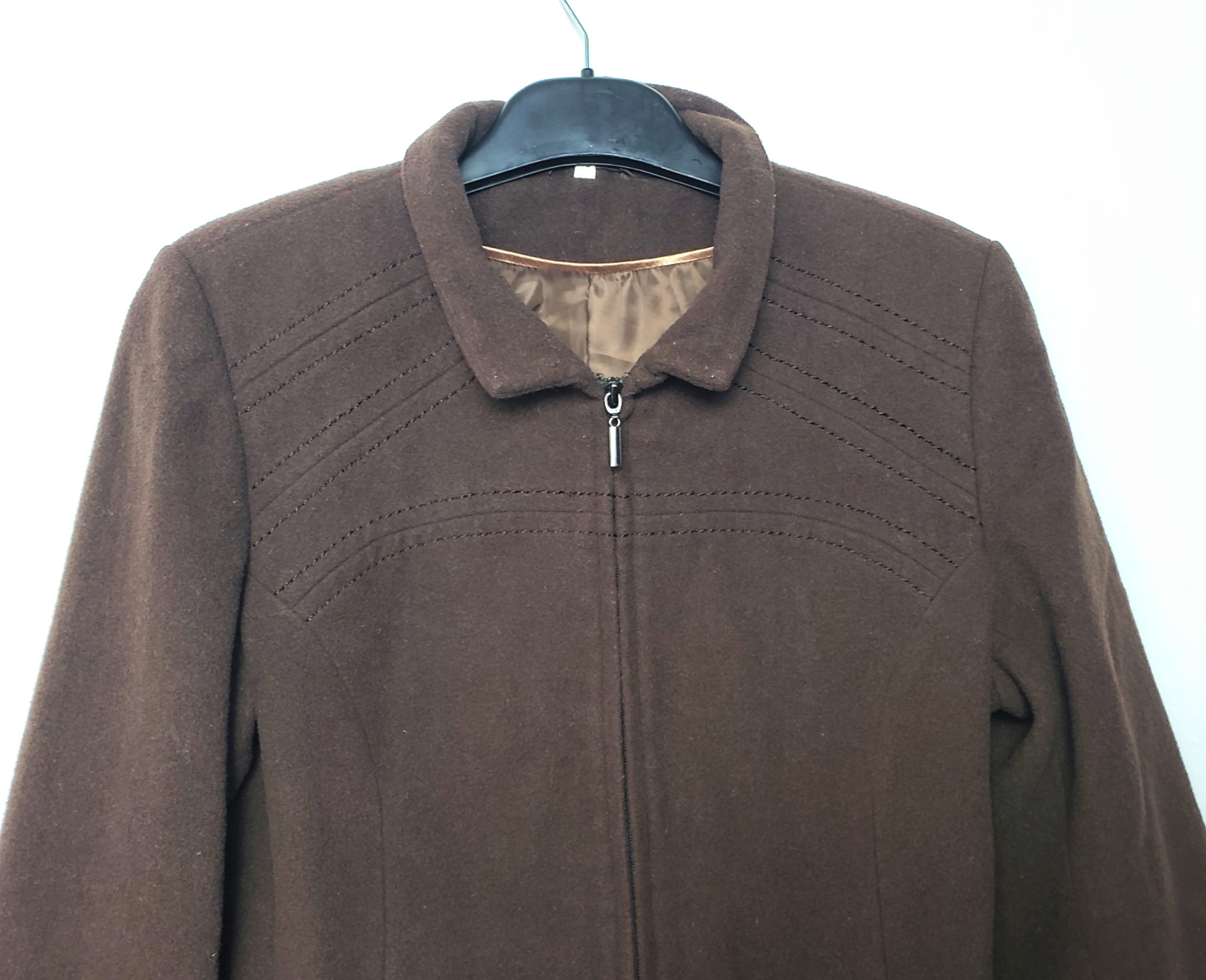 Коричнева куртка Klass Collection з шерсті - класична жіноча куртка розмір 42 7 Коричнева куртка Klass Collection з шерсті - класична жіноча куртка розмір 42 - Зображення 7