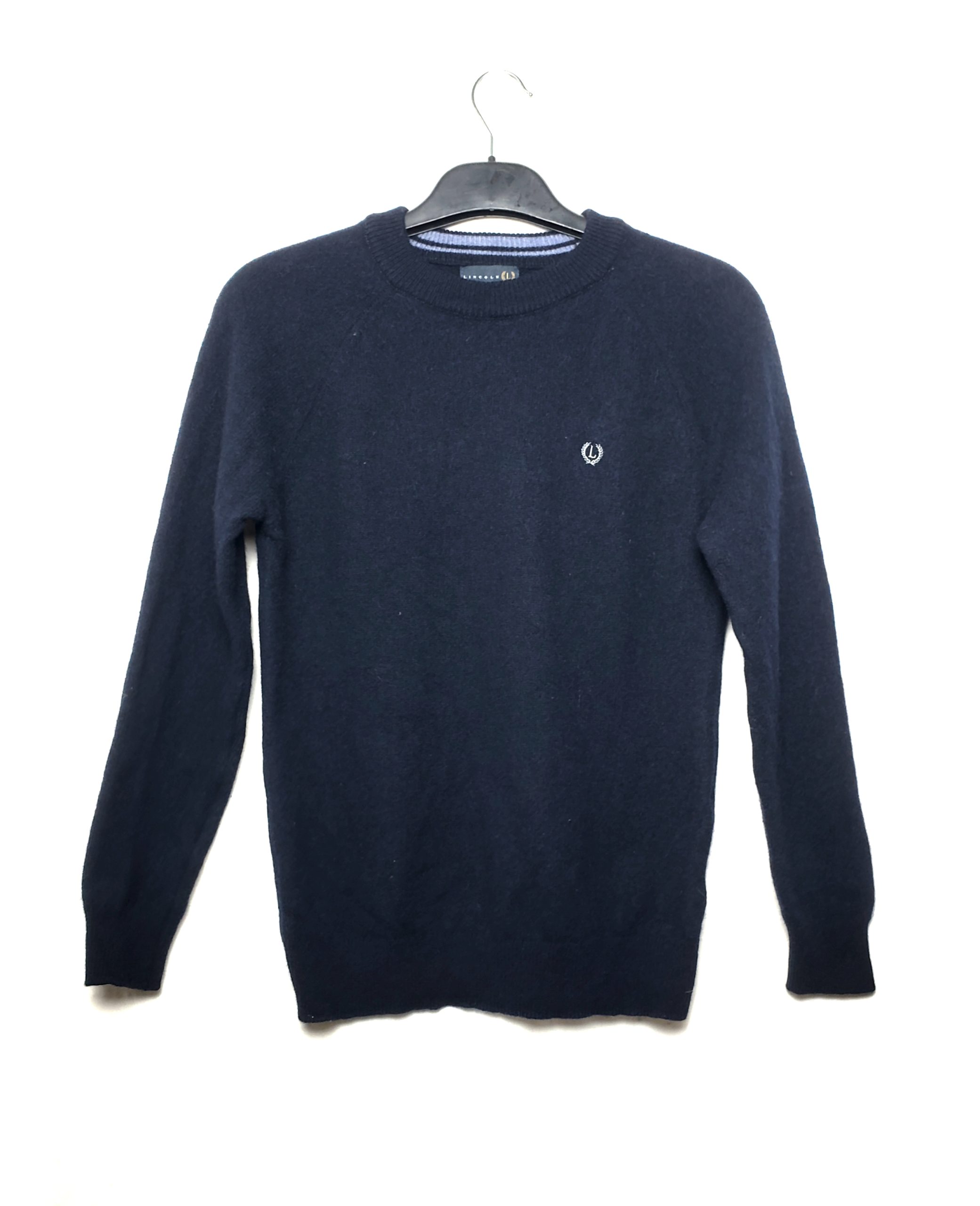 Чоловічий шерстяний светр Lincoln темно-синій - класичний стиль для офісу та повсякдення 1 Чоловічий шерстяний светр Lincoln темно-синій - класичний стиль для офісу та повсякдення