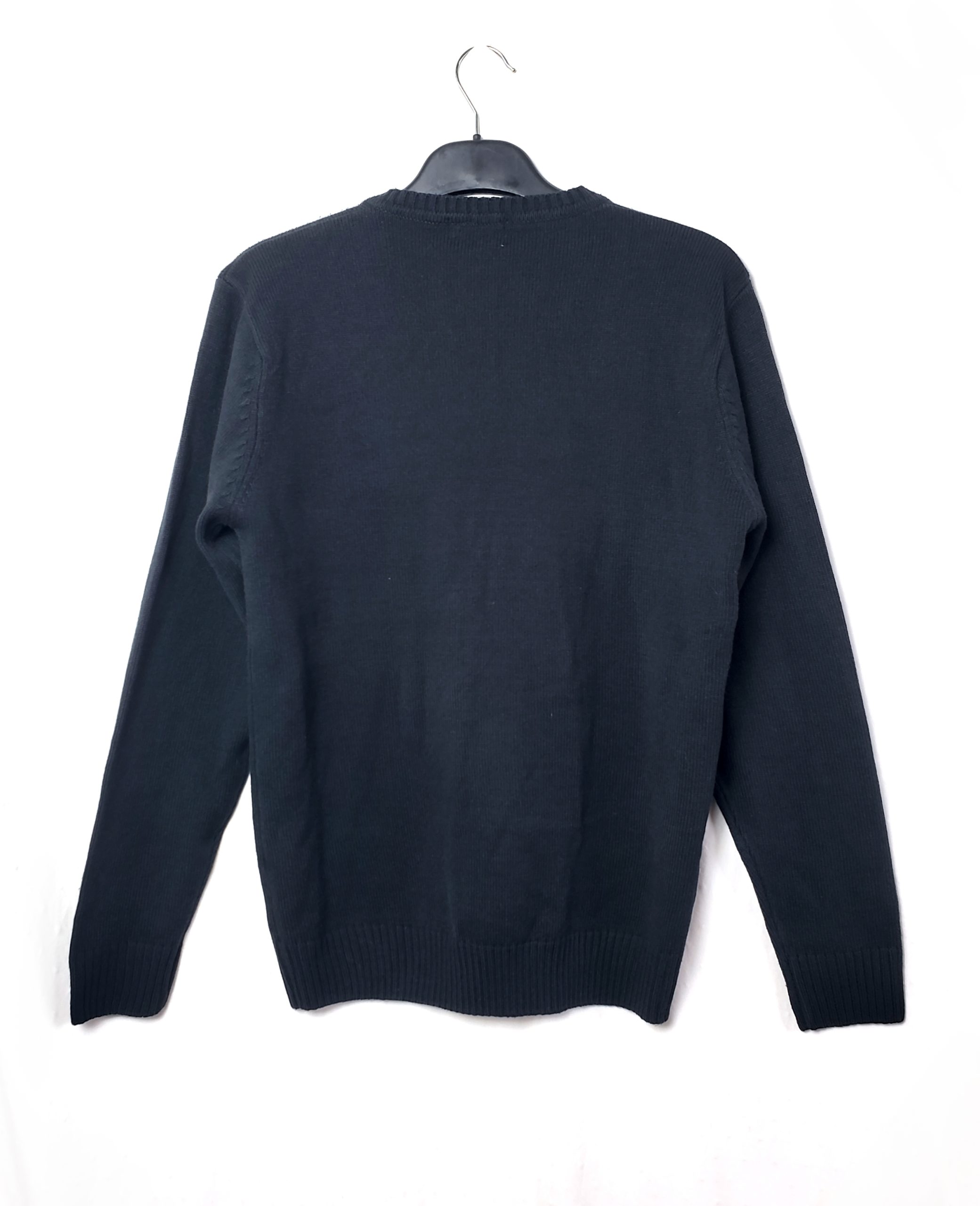 Темно-синій чоловічий пуловер з V-подібним вирізом - якісний акриловий светр розмір L 2 Темно-синій чоловічий пуловер з V-подібним вирізом - якісний акриловий светр розмір L - Зображення 2