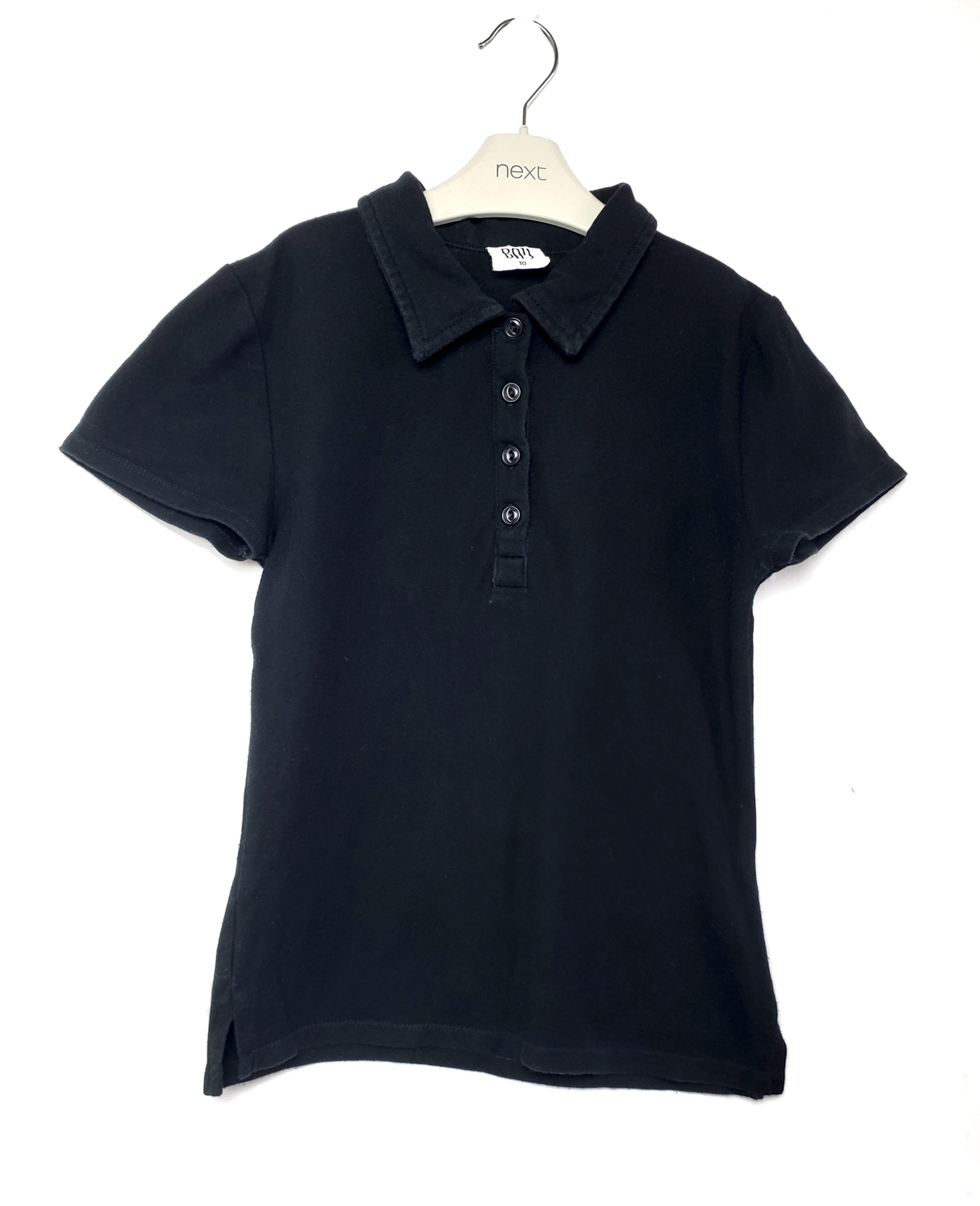 Чорне поло для дівчинки 10 років - ідеальний базовий елемент гардеробу для школи та відпочинку 1 Чорне поло для дівчинки 10 років - ідеальний базовий елемент гардеробу для школи та відпочинку