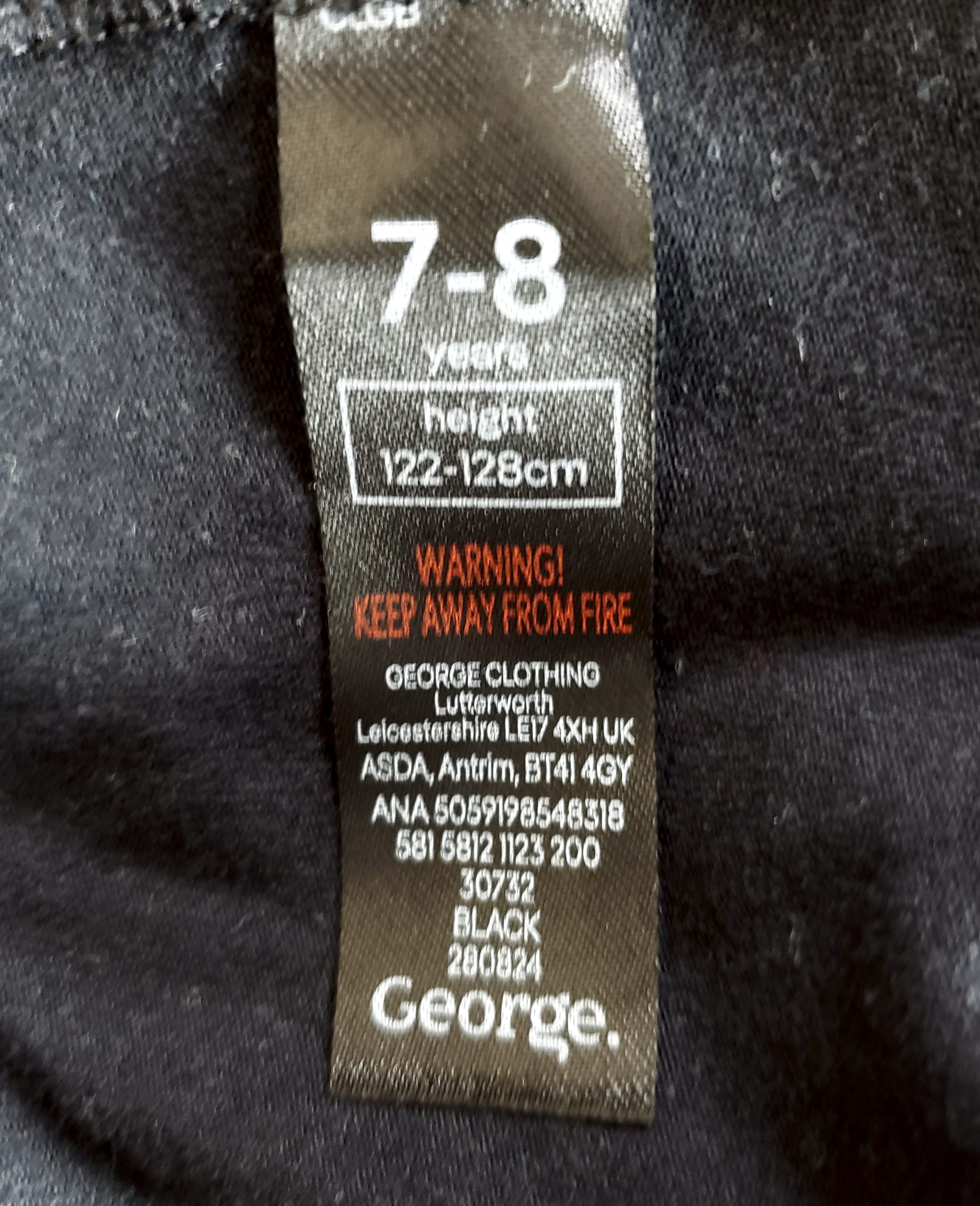 Чорні дитячі лосини George 7-8 років 3 Чорні дитячі лосини George 7-8 років - Зображення 3