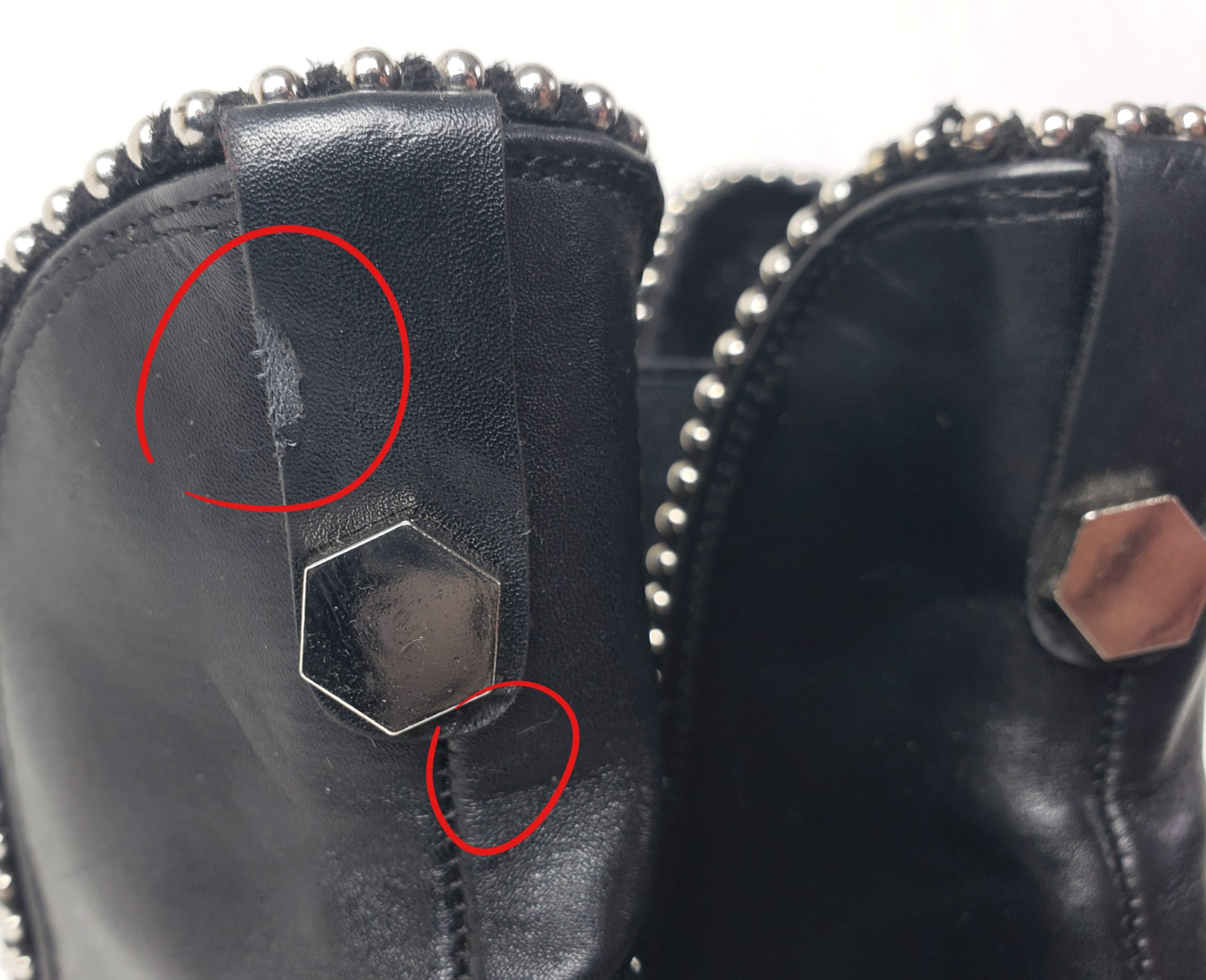 Жіночі чорні черевики La botine Sodriane 39 розмір з декоративними заклепками - шкіряне взуття для весни та осені 5 Жіночі чорні черевики La botine Sodriane 39 розмір з декоративними заклепками - шкіряне взуття для весни та осені - Зображення 5