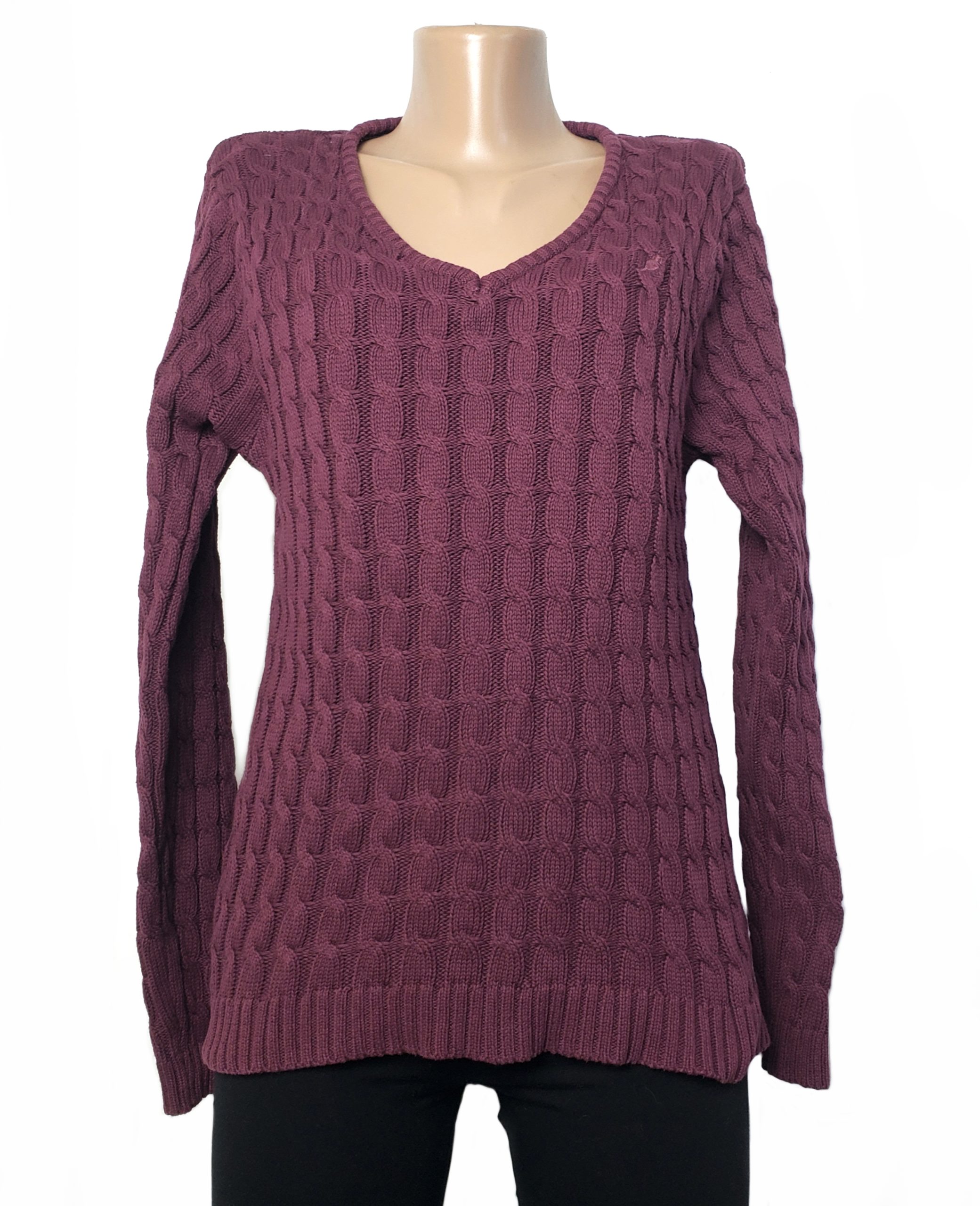 Бордовий в'язаний светр Kangol - ідеальний для осінньо-зимового сезону, повсякденний та офісний стиль 4 Бордовий в'язаний светр Kangol - ідеальний для осінньо-зимового сезону, повсякденний та офісний стиль - Зображення 4