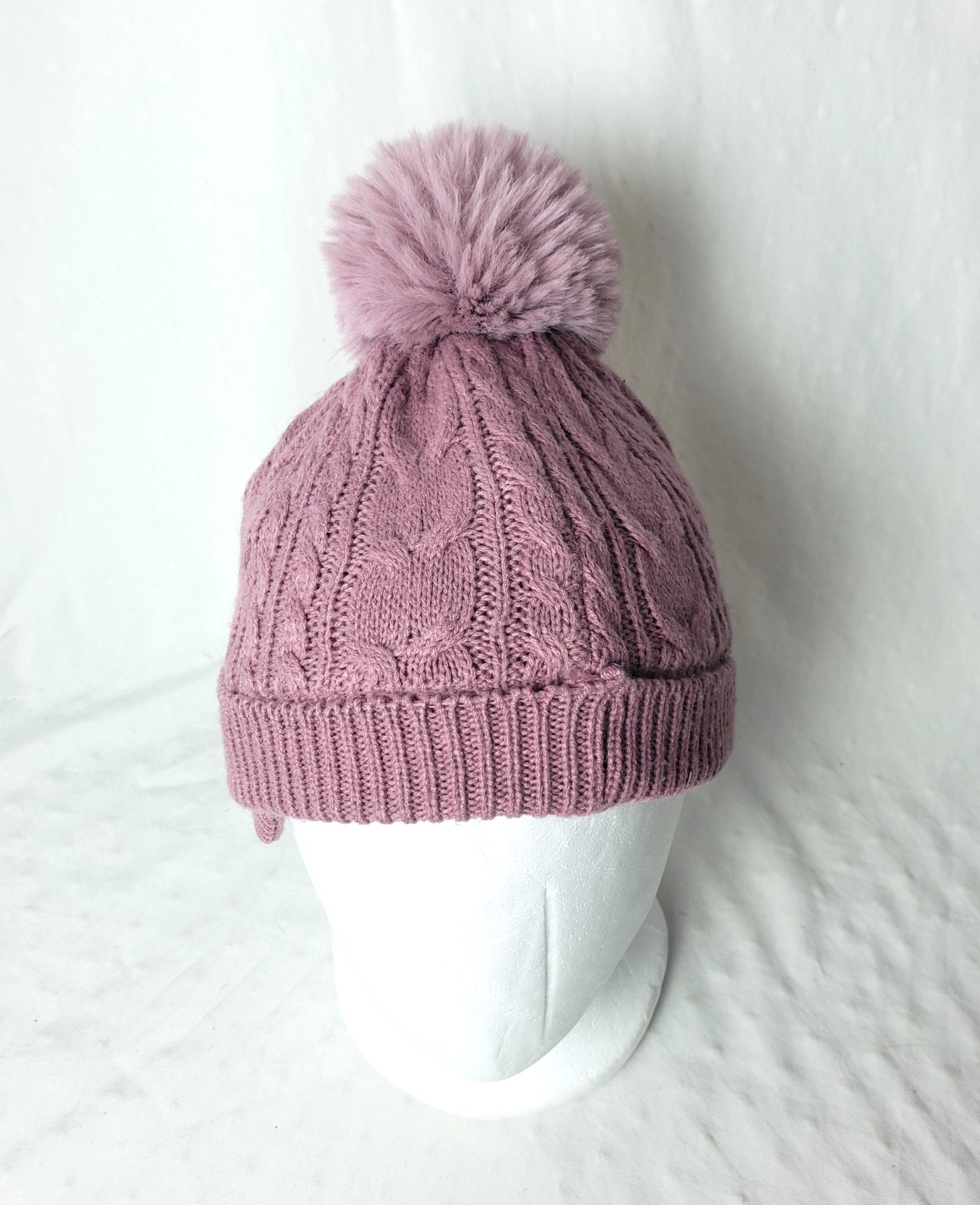 Стильна рожева шапочка з помпоном для дівчинки 6-12 місяців - модний дитячий аксесуар 4 Стильна рожева шапочка з помпоном для дівчинки 6-12 місяців - модний дитячий аксесуар - Зображення 4