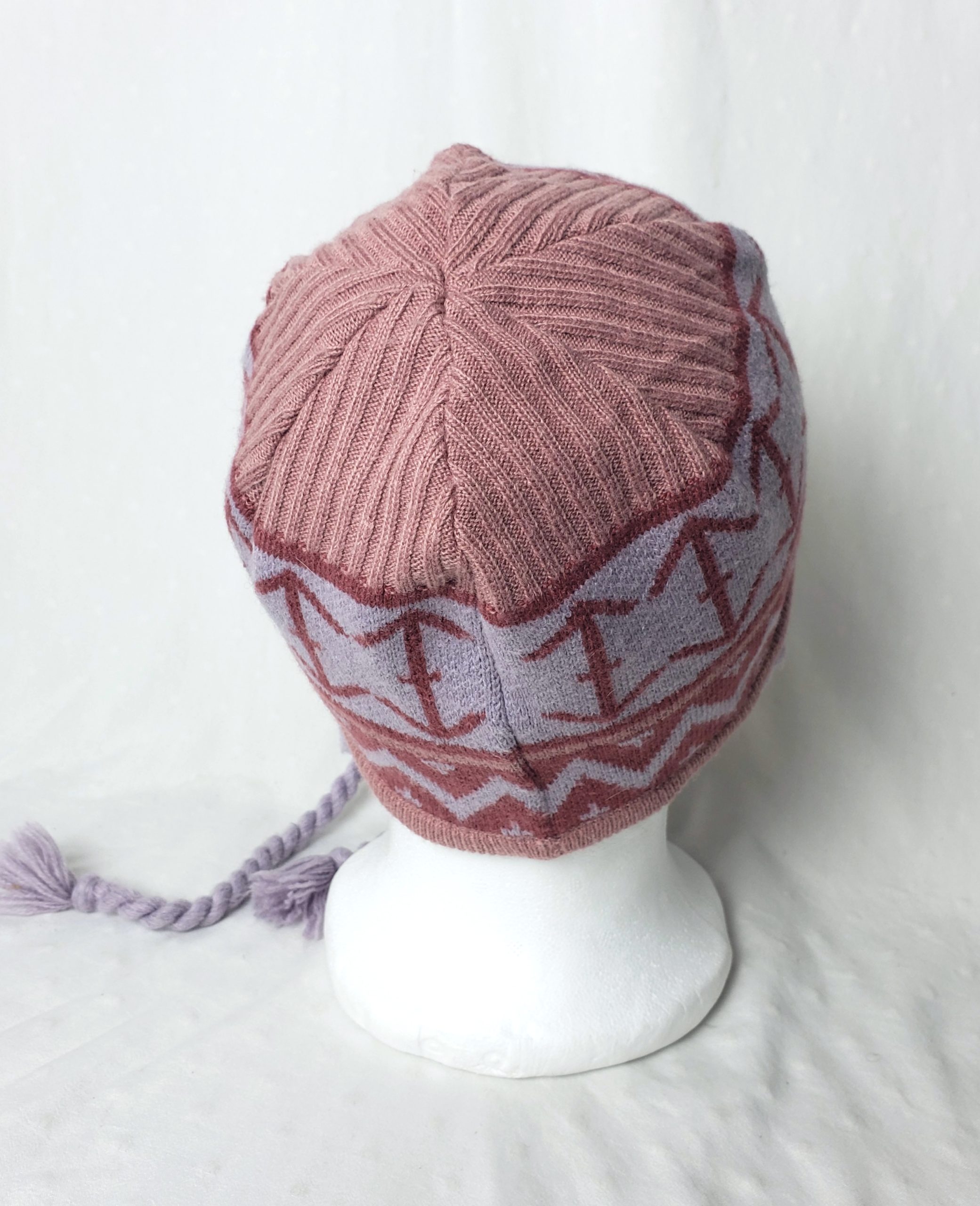 Зимова шапка з вушками рожева акрилова - тепла шапка для холодної погоди осінь зима 5 Зимова шапка з вушками рожева акрилова - тепла шапка для холодної погоди осінь зима - Зображення 5