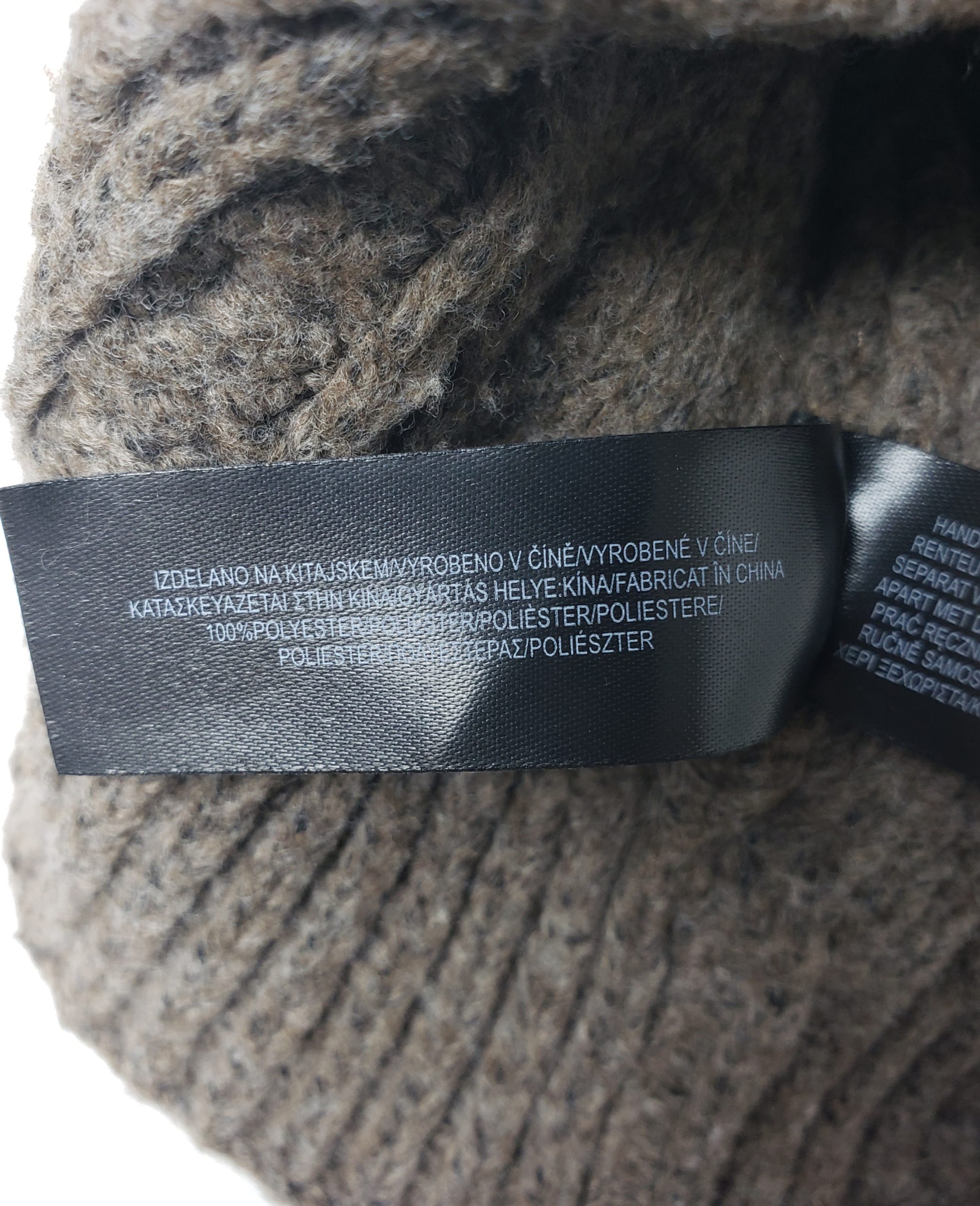 В'язана шапка Primark коричнева з косами - тепла зимова шапка з поліестеру 5 В'язана шапка Primark коричнева з косами - тепла зимова шапка з поліестеру - Зображення 5