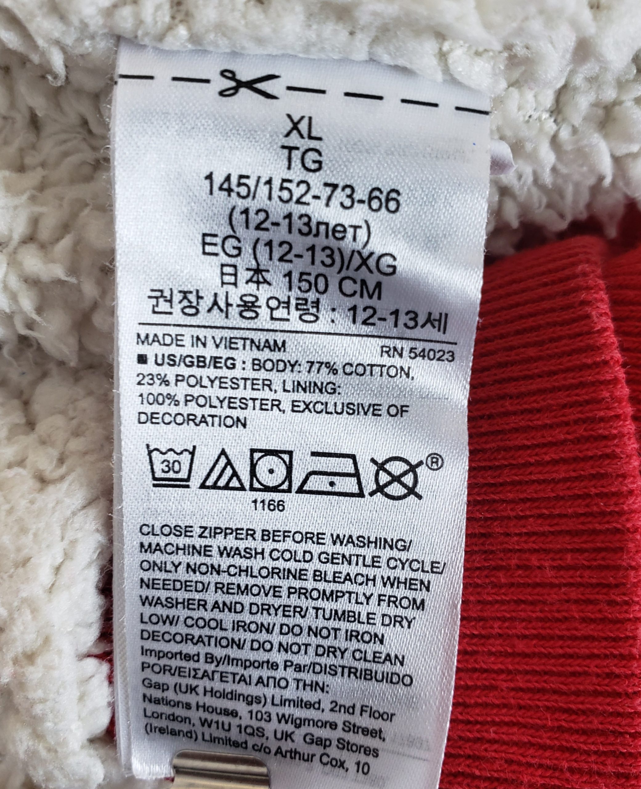 Утеплене червоне зіп-худі дитяче від Gap kids 3 Утеплене червоне зіп-худі дитяче від Gap kids - Зображення 3