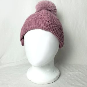 Стильна рожева шапочка з помпоном для дівчинки 6-12 місяців - модний дитячий аксесуар