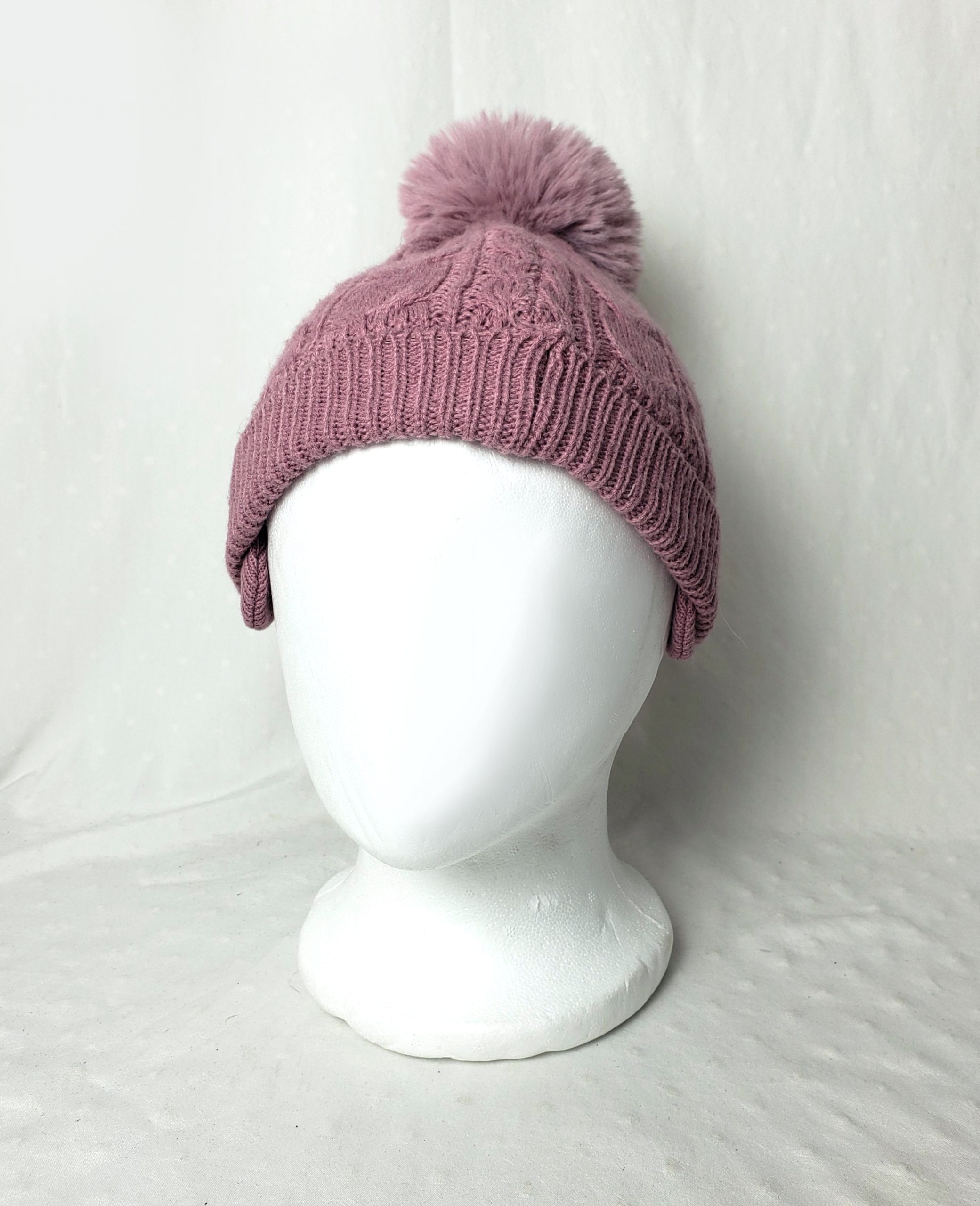 Стильна рожева шапочка з помпоном для дівчинки 6-12 місяців - модний дитячий аксесуар 1 Стильна рожева шапочка з помпоном для дівчинки 6-12 місяців - модний дитячий аксесуар