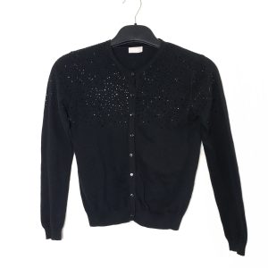 Стильний чорний кардиган з блискітками для дівчинки 12 років - елегантний трендовий одяг