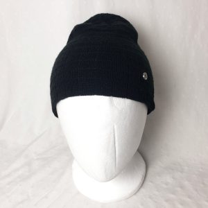 Чорна акрилова шапка біні для повсякденного носіння - універсальний головний убір на осінь зиму
