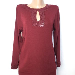 Червоний светр з паєтками та бісером Dunnes Stores