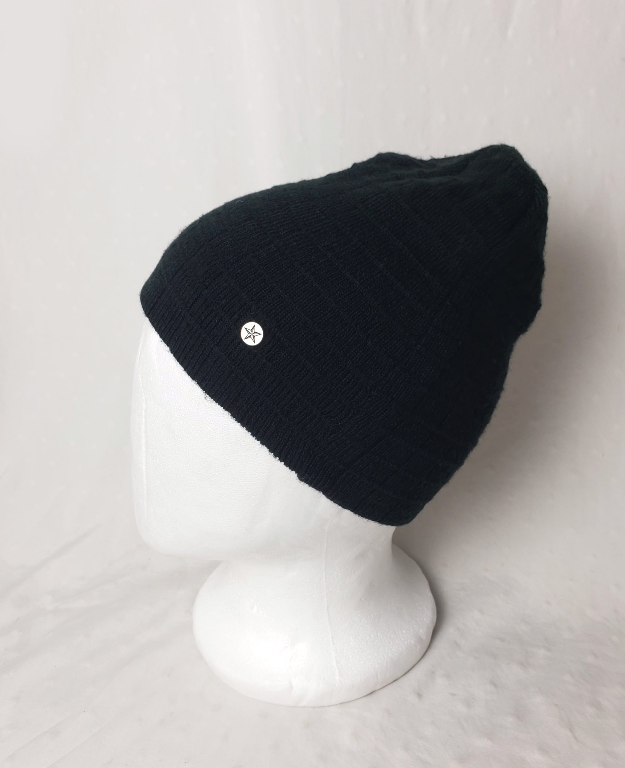 Чорна акрилова шапка біні для повсякденного носіння - універсальний головний убір на осінь зиму 3 Чорна акрилова шапка біні для повсякденного носіння - універсальний головний убір на осінь зиму - Зображення 3