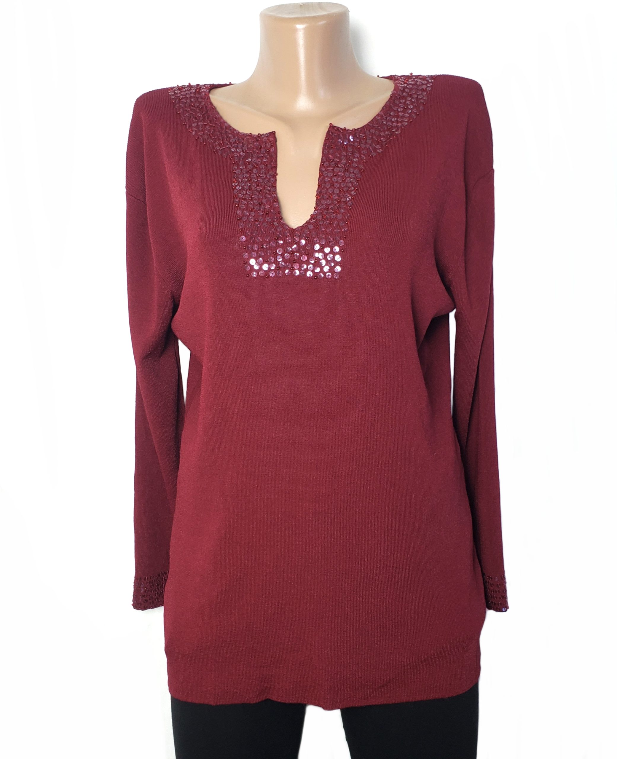 Червоний светр з паєтками та бісером Dunnes Stores 2 Червоний светр з паєтками та бісером Dunnes Stores - Зображення 2