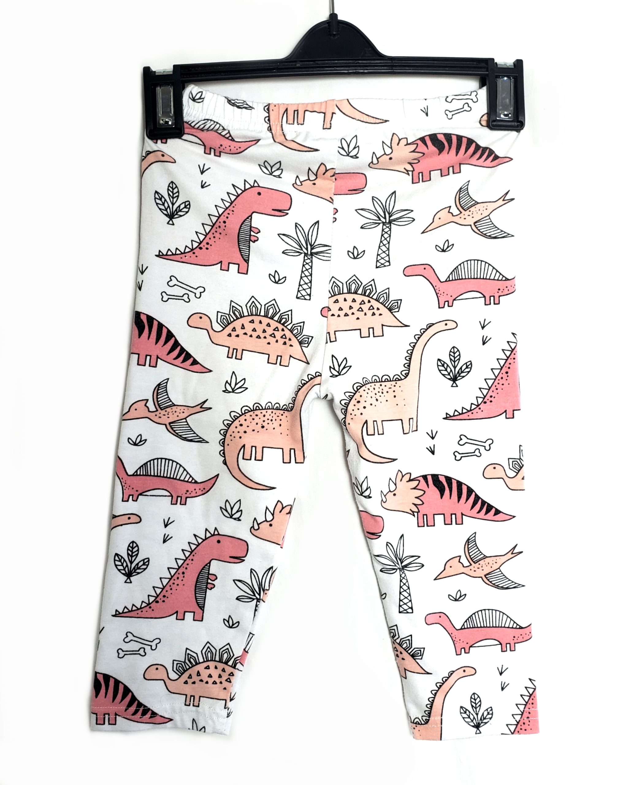 Дитячі легінси з принтом динозаврів 5-6 років - білі бавовняні лосини для дівчинки 110-116 см 3 Дитячі легінси з принтом динозаврів 5-6 років - білі бавовняні лосини для дівчинки 110-116 см - Зображення 3