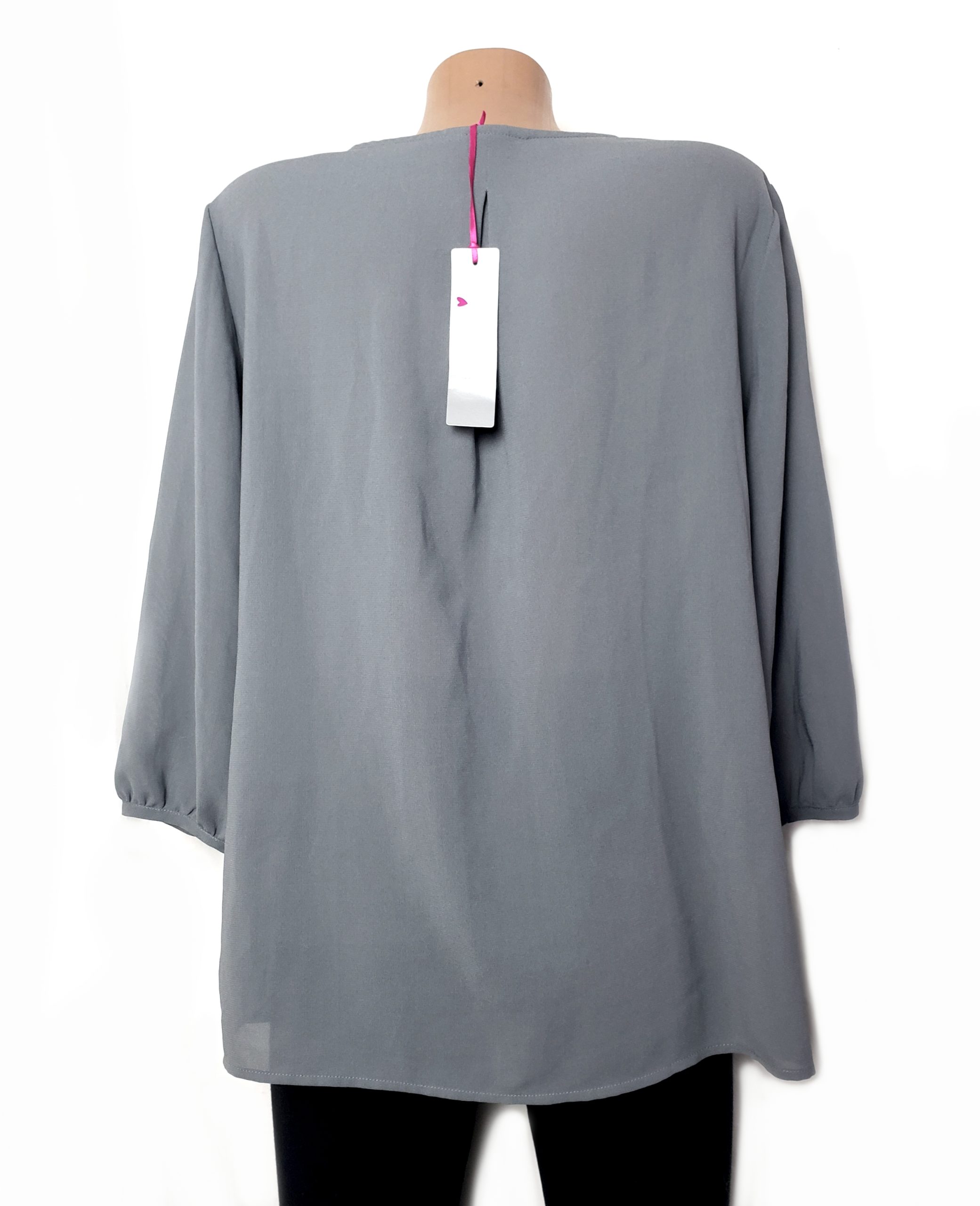 Сіра блузка з декоративними елементами 5 Сіра блузка з декоративними елементами - Зображення 5