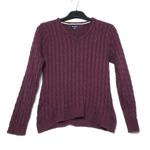 Бордовий в'язаний светр Kangol - ідеальний для осінньо-зимового сезону, повсякденний та офісний стиль