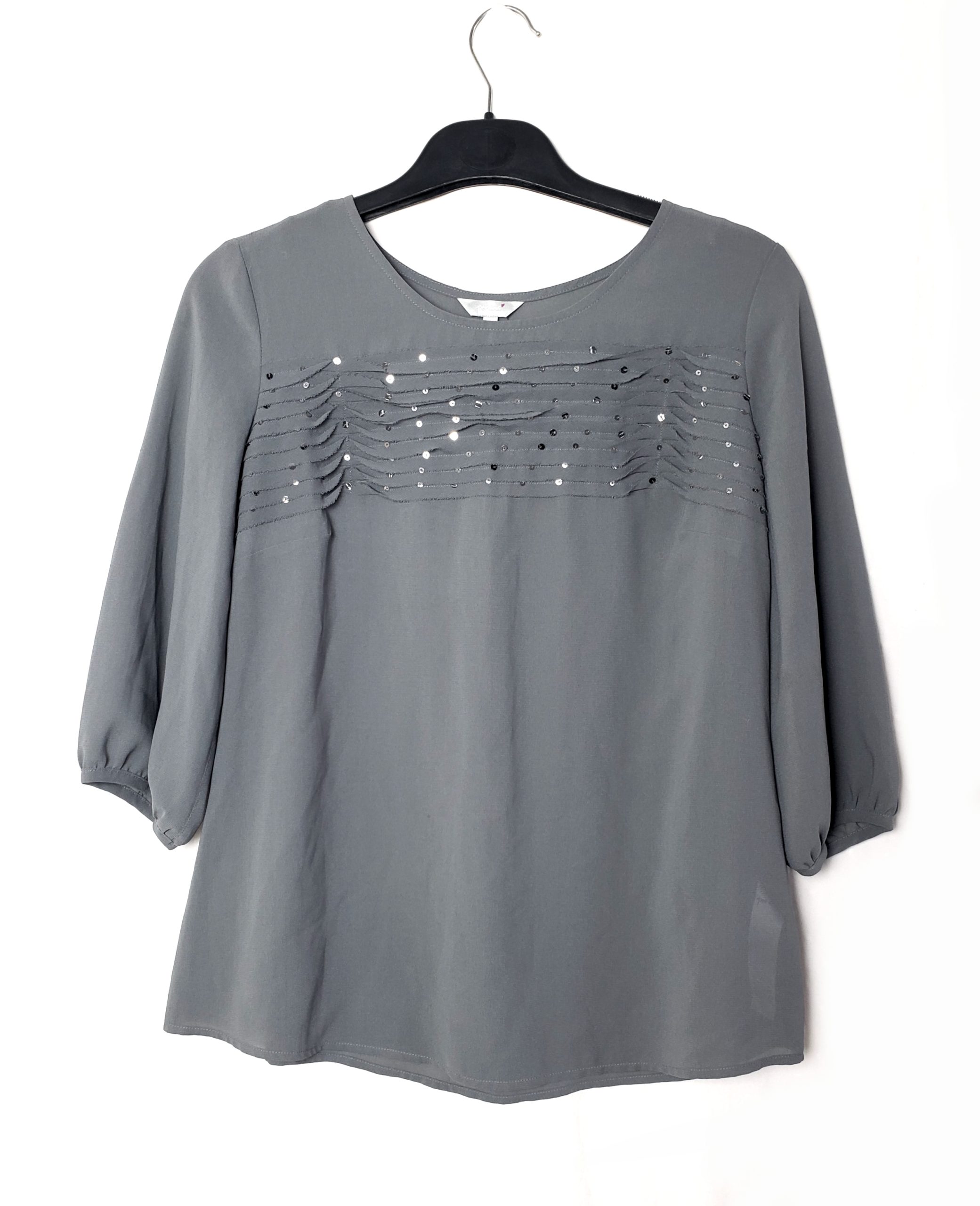 Сіра блузка з декоративними елементами 3 Сіра блузка з декоративними елементами - Зображення 3