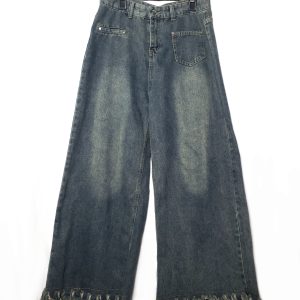 Широкі джинси кюлоти з бахромою - стильні джинси для повсякденного носіння та модних образів