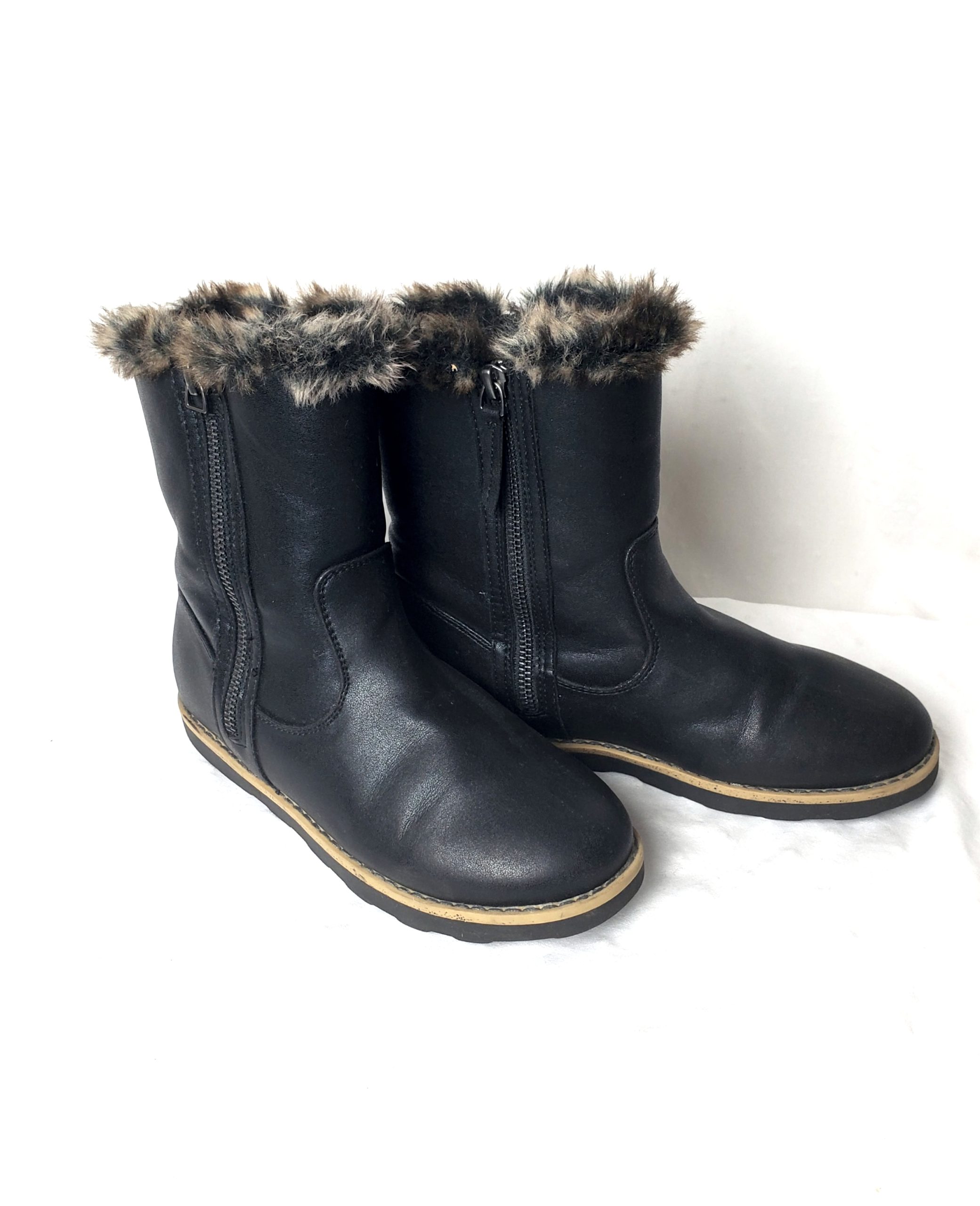 Стильні чорні зимові чоботи Next з хутром - елегантне взуття розмір 33.5 1 Стильні чорні зимові чоботи Next з хутром - елегантне взуття розмір 33.5
