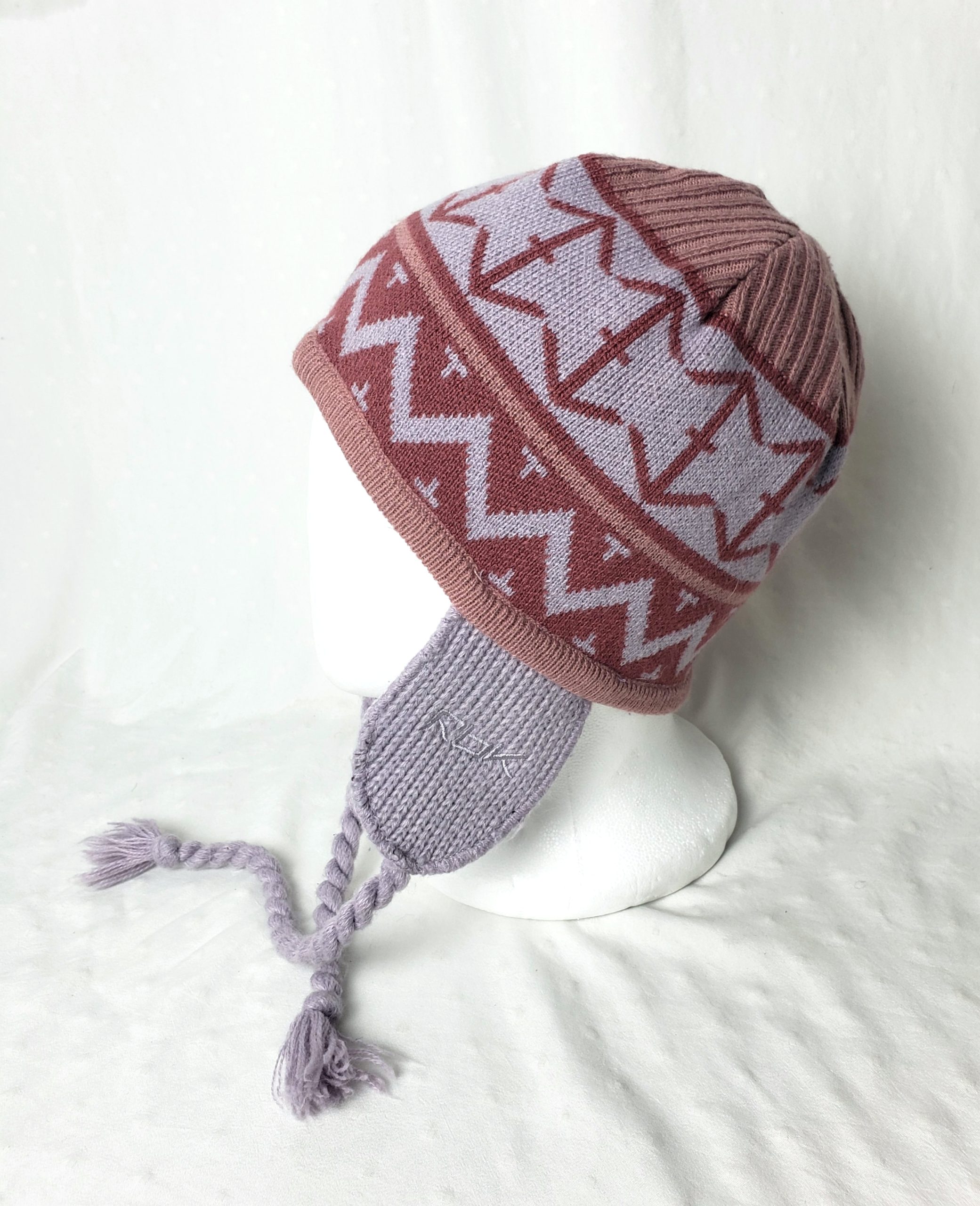 Зимова шапка з вушками рожева акрилова - тепла шапка для холодної погоди осінь зима 3 Зимова шапка з вушками рожева акрилова - тепла шапка для холодної погоди осінь зима - Зображення 3