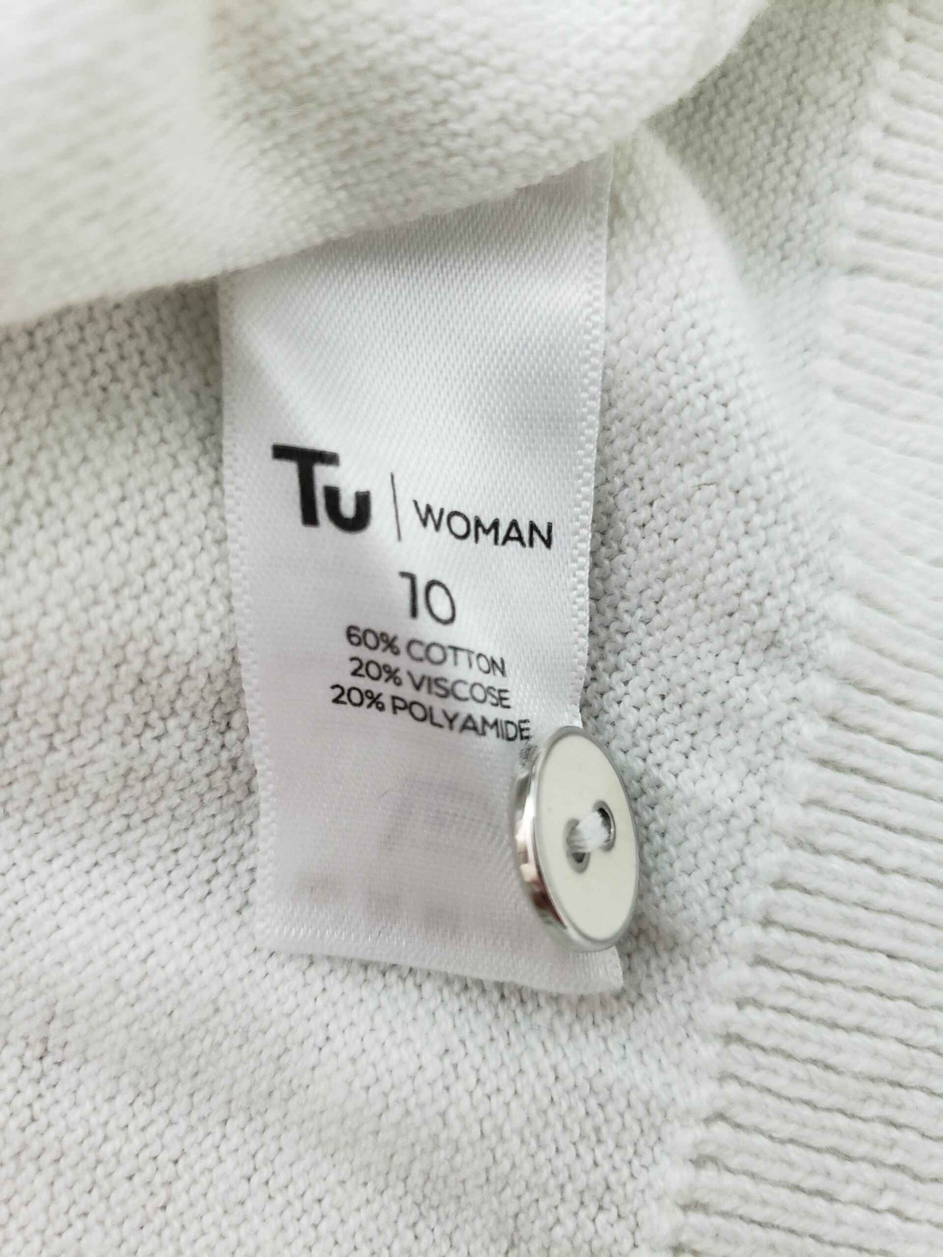 Стильний білий кардиган на гудзиках Tu Woman 4 Стильний білий кардиган на гудзиках Tu Woman - Зображення 4