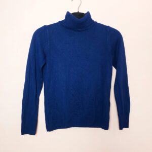 Стильний синій светр з горлом DeFacto - елегантний вінтажний трикотаж