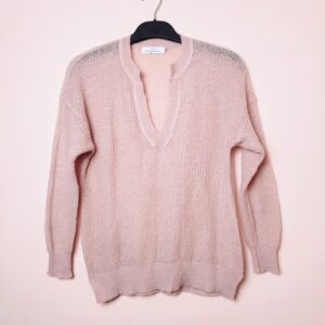 Кошик 2 Рожевий светр H&M з V-вирізом - стильний жіночий пуловер для осені зими повсякденного носіння