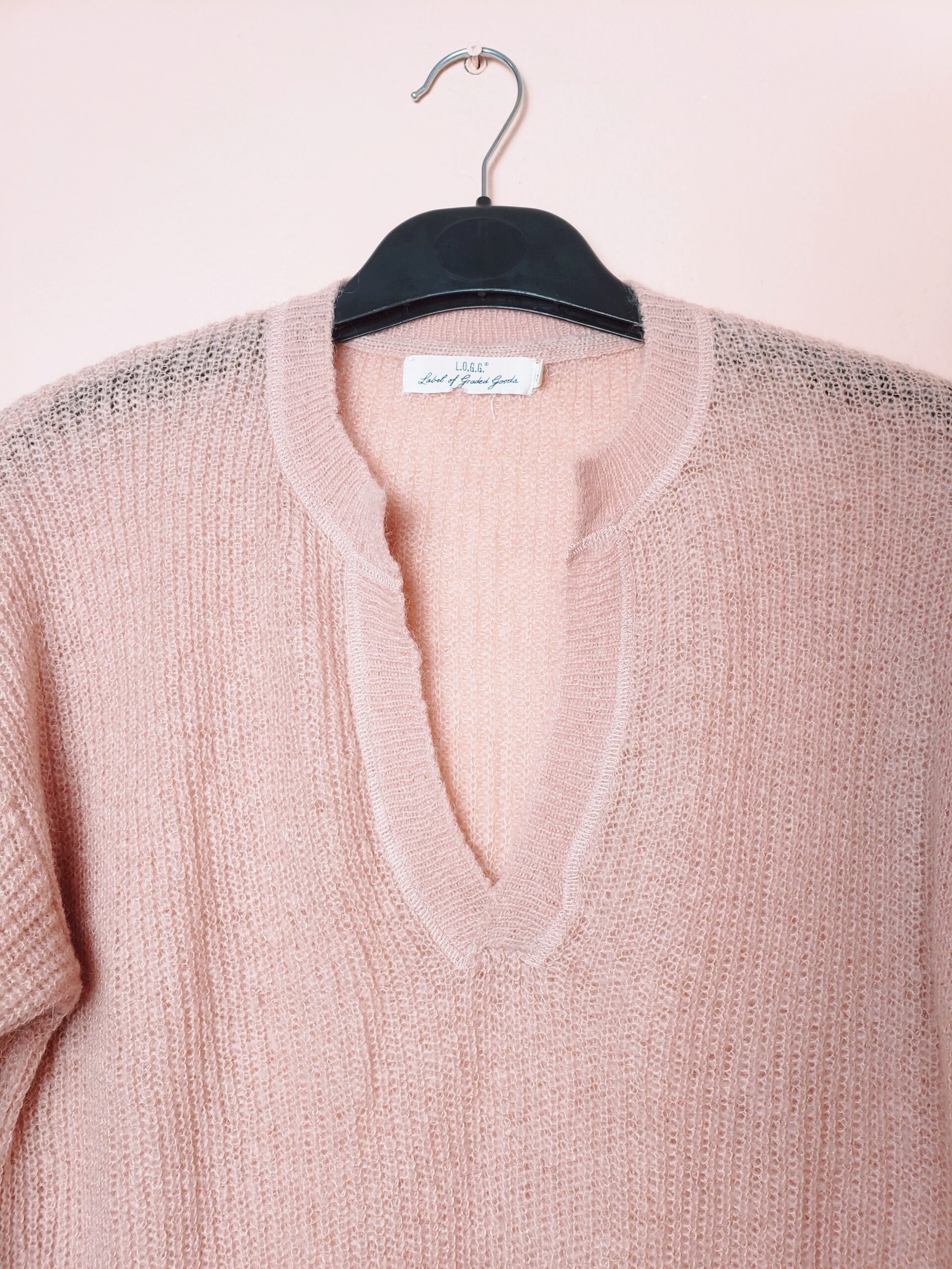 Рожевий светр H&M з V-вирізом - стильний жіночий пуловер для осені зими повсякденного носіння 3 Рожевий светр H&M з V-вирізом - стильний жіночий пуловер для осені зими повсякденного носіння - Зображення 3