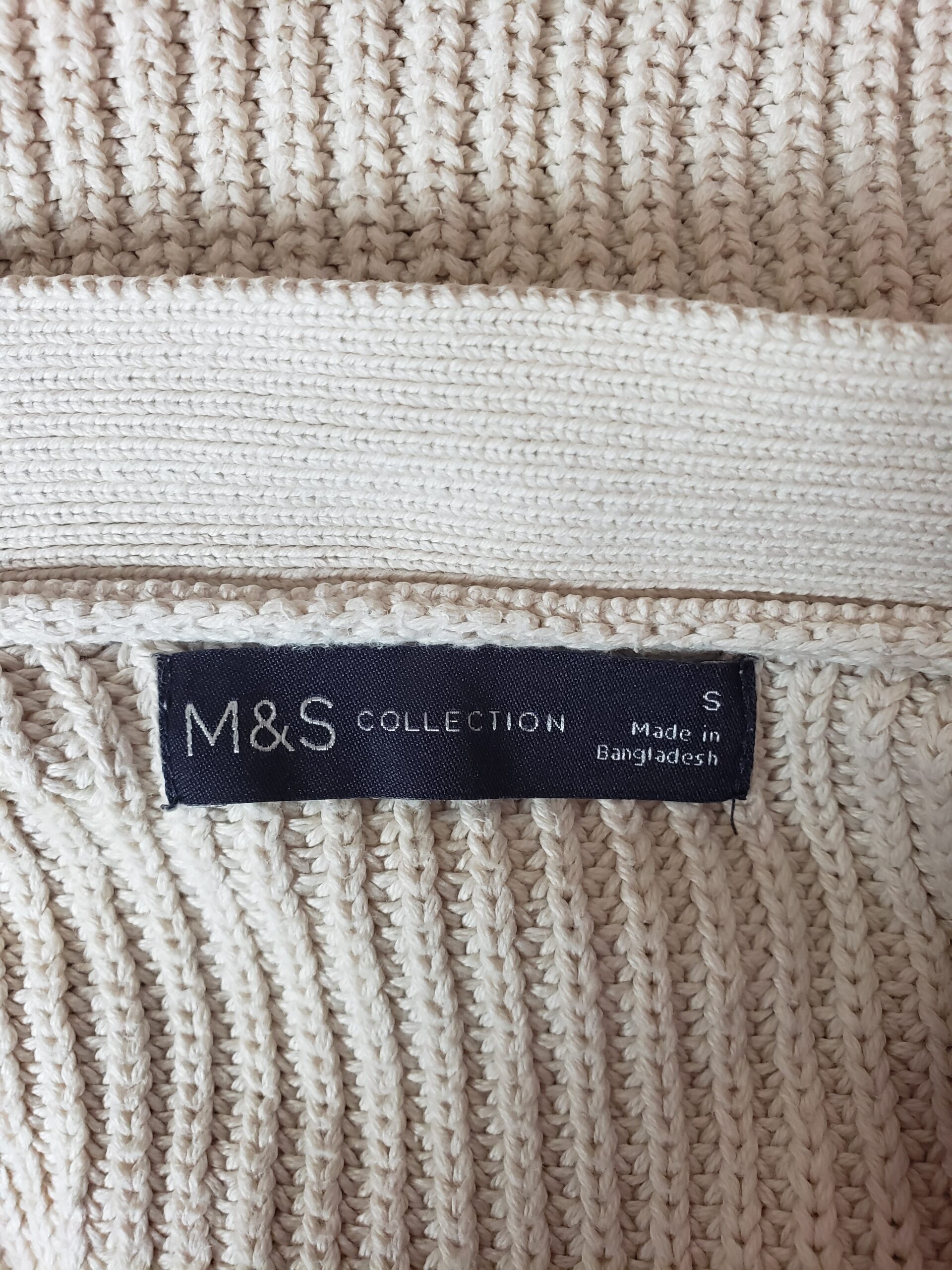 Бежевий в'язаний кардиган M&S Collection - класичний жіночий кардиган з бавовни 4 Бежевий в'язаний кардиган M&S Collection - класичний жіночий кардиган з бавовни - Зображення 4