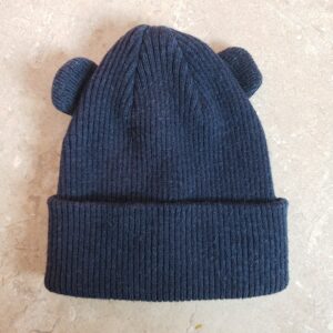 Дитяча шапка темно-синя з вушками 3-6 місяців George вживана в ідеальному стані