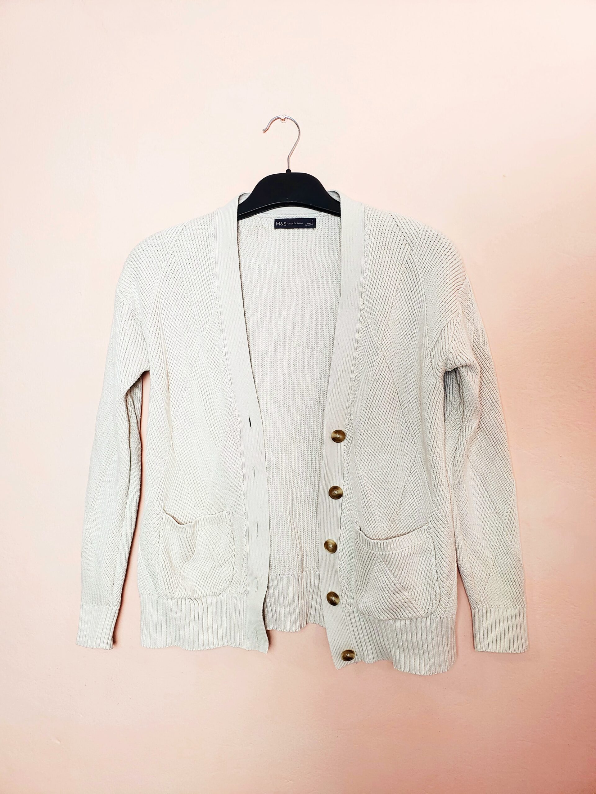 Бежевий в'язаний кардиган M&S Collection - класичний жіночий кардиган з бавовни 2 Бежевий в'язаний кардиган M&S Collection - класичний жіночий кардиган з бавовни - Зображення 2