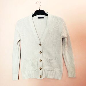 Бежевий в'язаний кардиган M&S Collection - класичний жіночий кардиган з бавовни